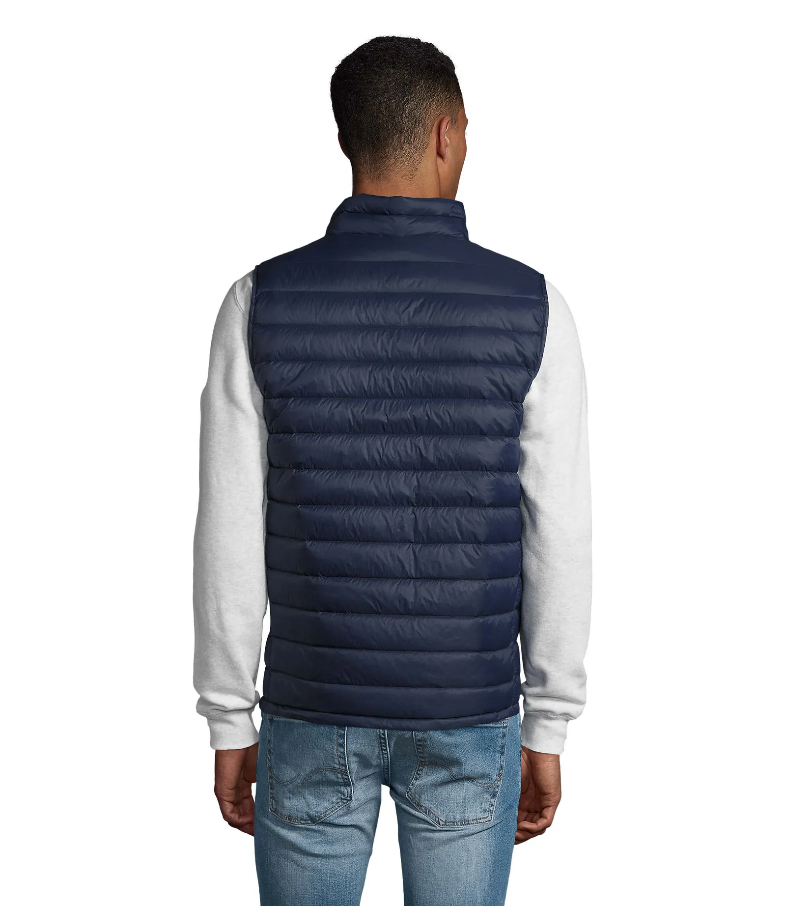 Gilet SOL'S Wilson BW Men, French navy, su modello, retro