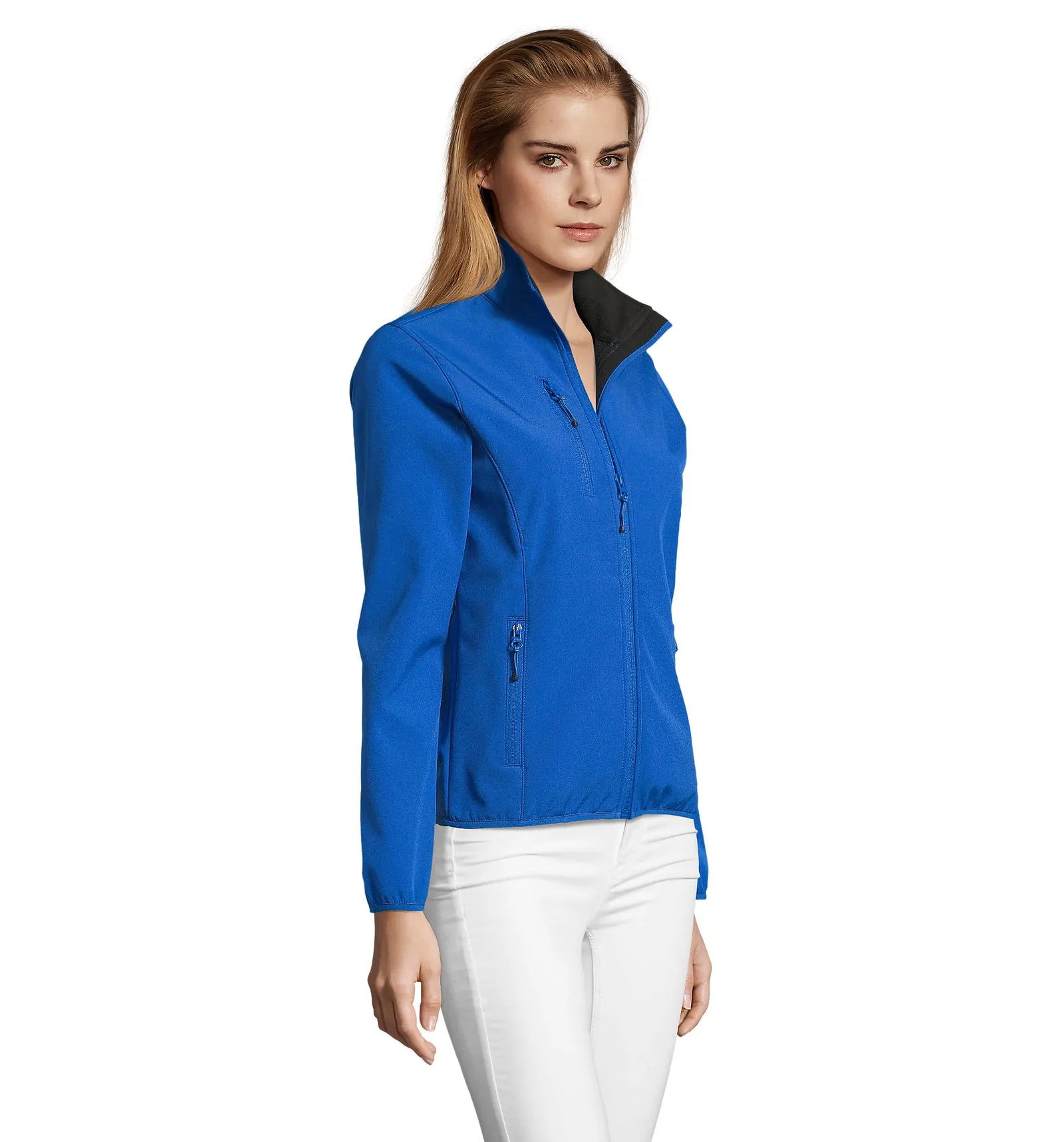 Softshell SOL'S Radian Women, Royal blue, su modello, lato