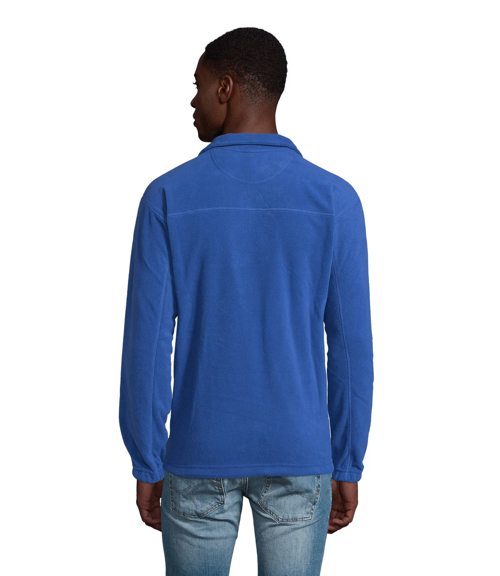 Felpa con zip SOL'S Ness, Royal blue, su modello, retro