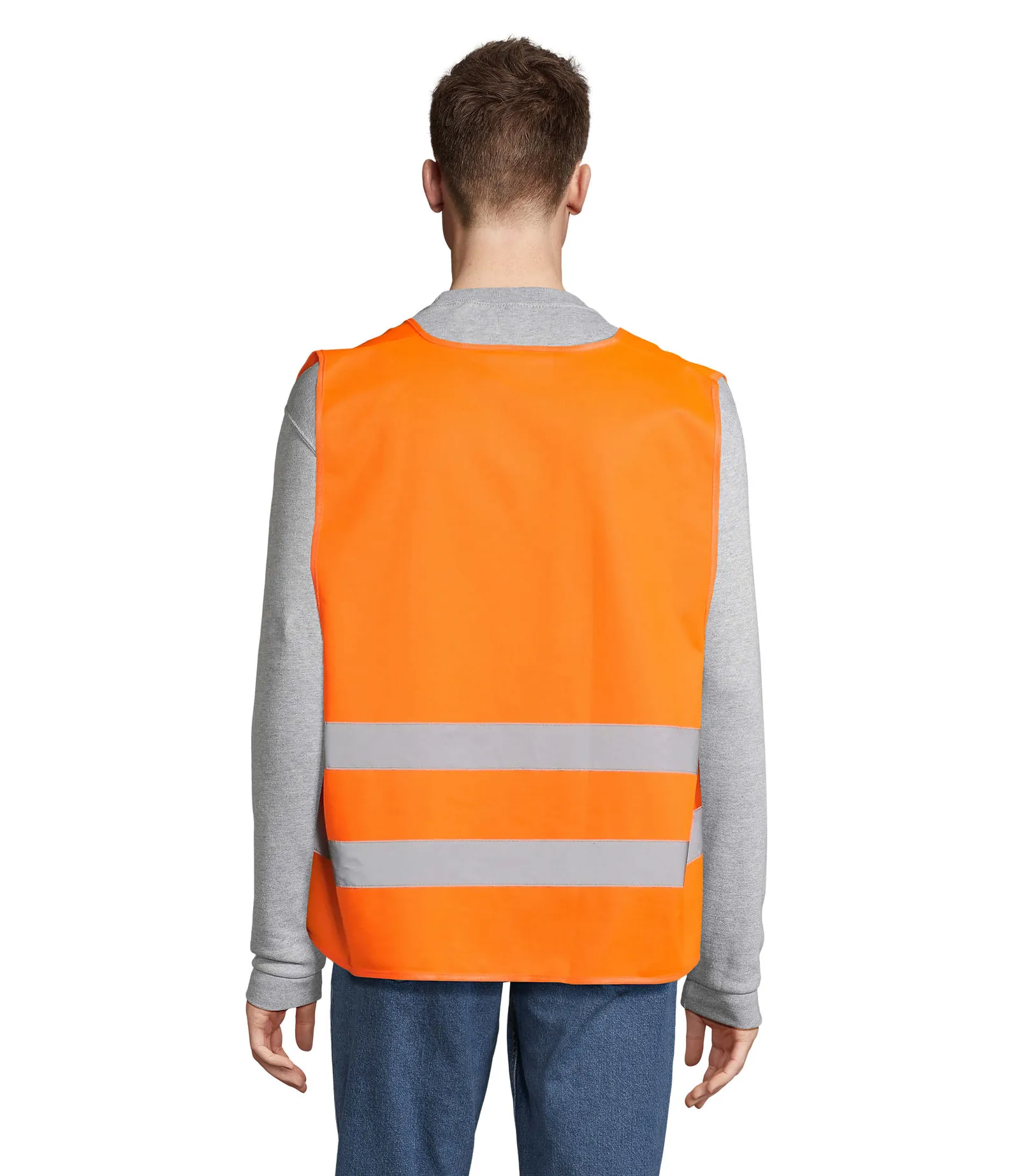 Safety Pro Arancio fluo indossata retro