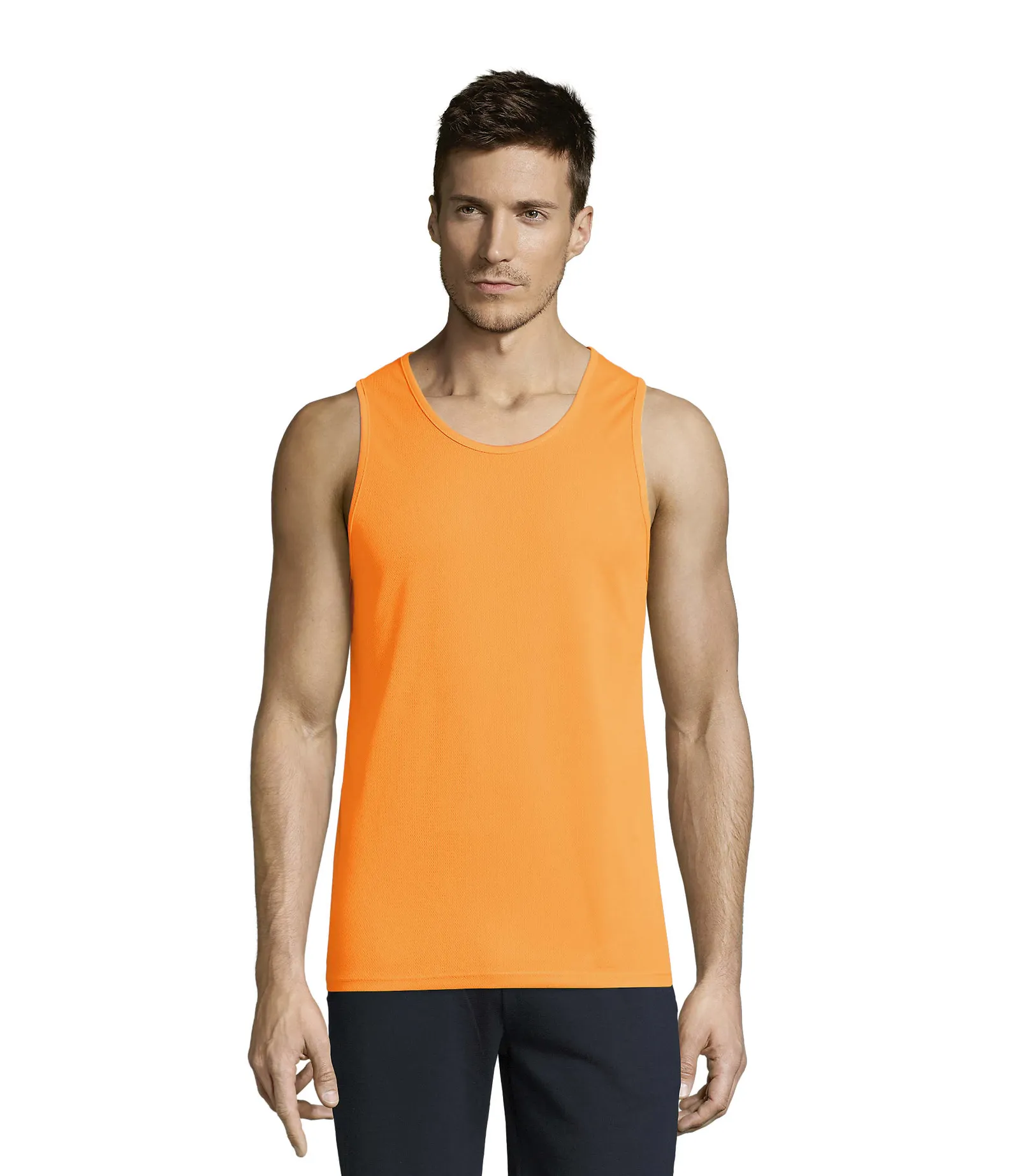 Sporty TT Men Arancio fluo indossata fronte