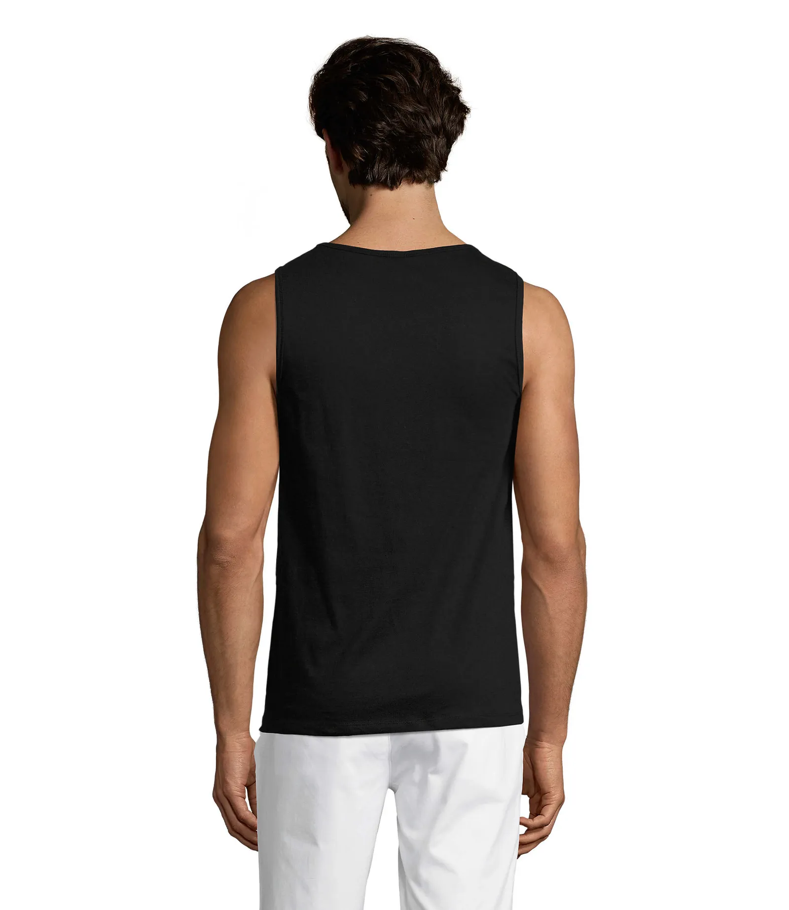 Canotta SOL'S Justin, Deep black, su modello, retro