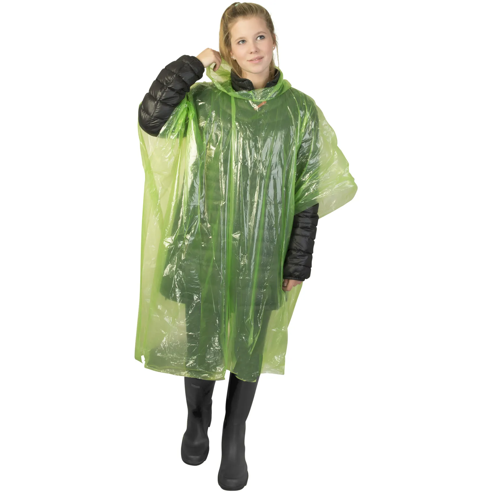 Poncho Ziva Lime dettaglio 1
