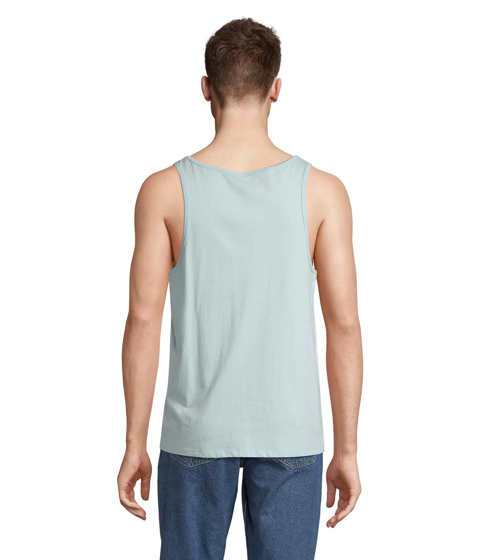 Canotta SOL'S Crusader TT, Arctic blue, su modello, lato