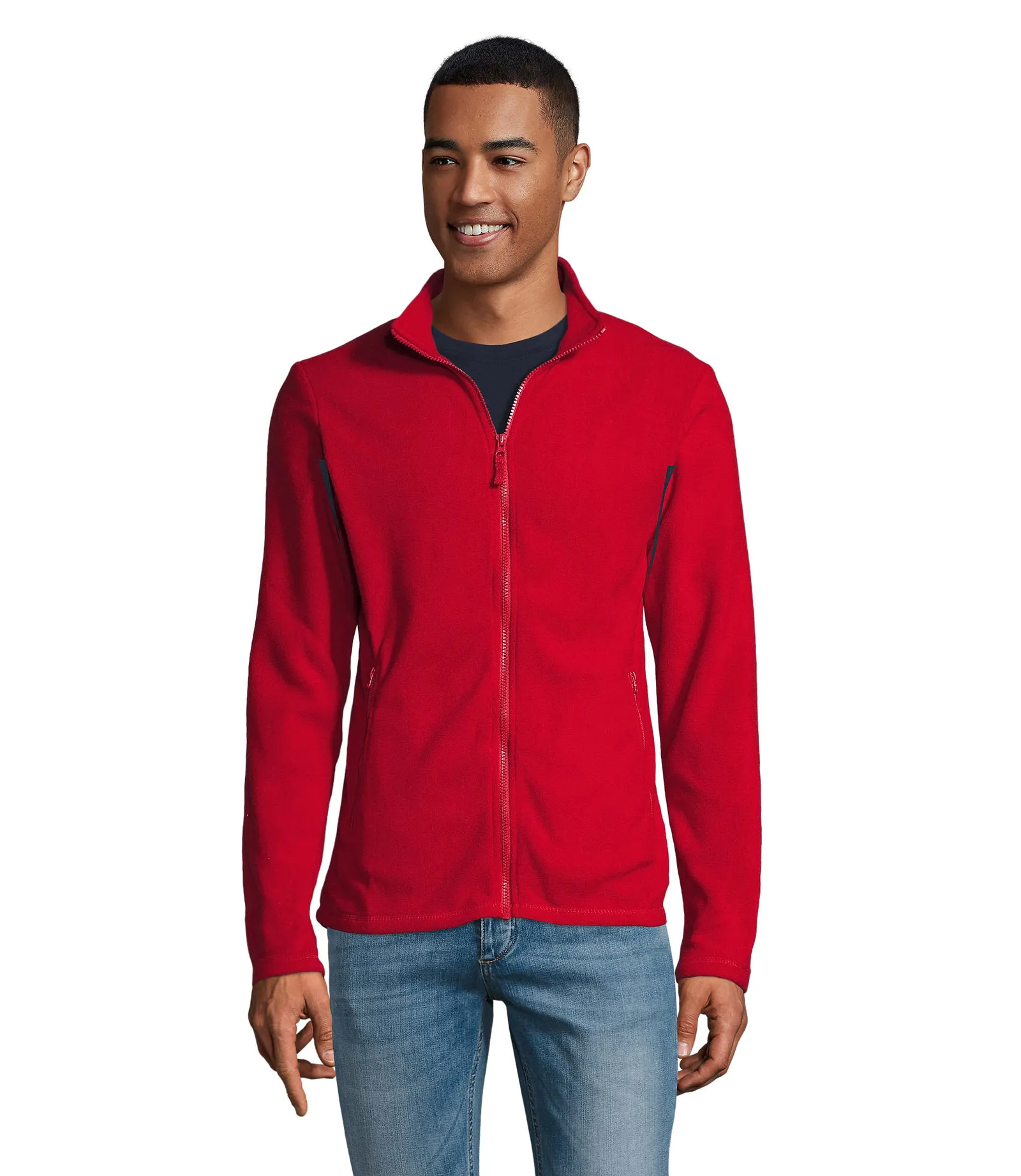 Pile SOL'S Norman Men, Red, su modello, fronte