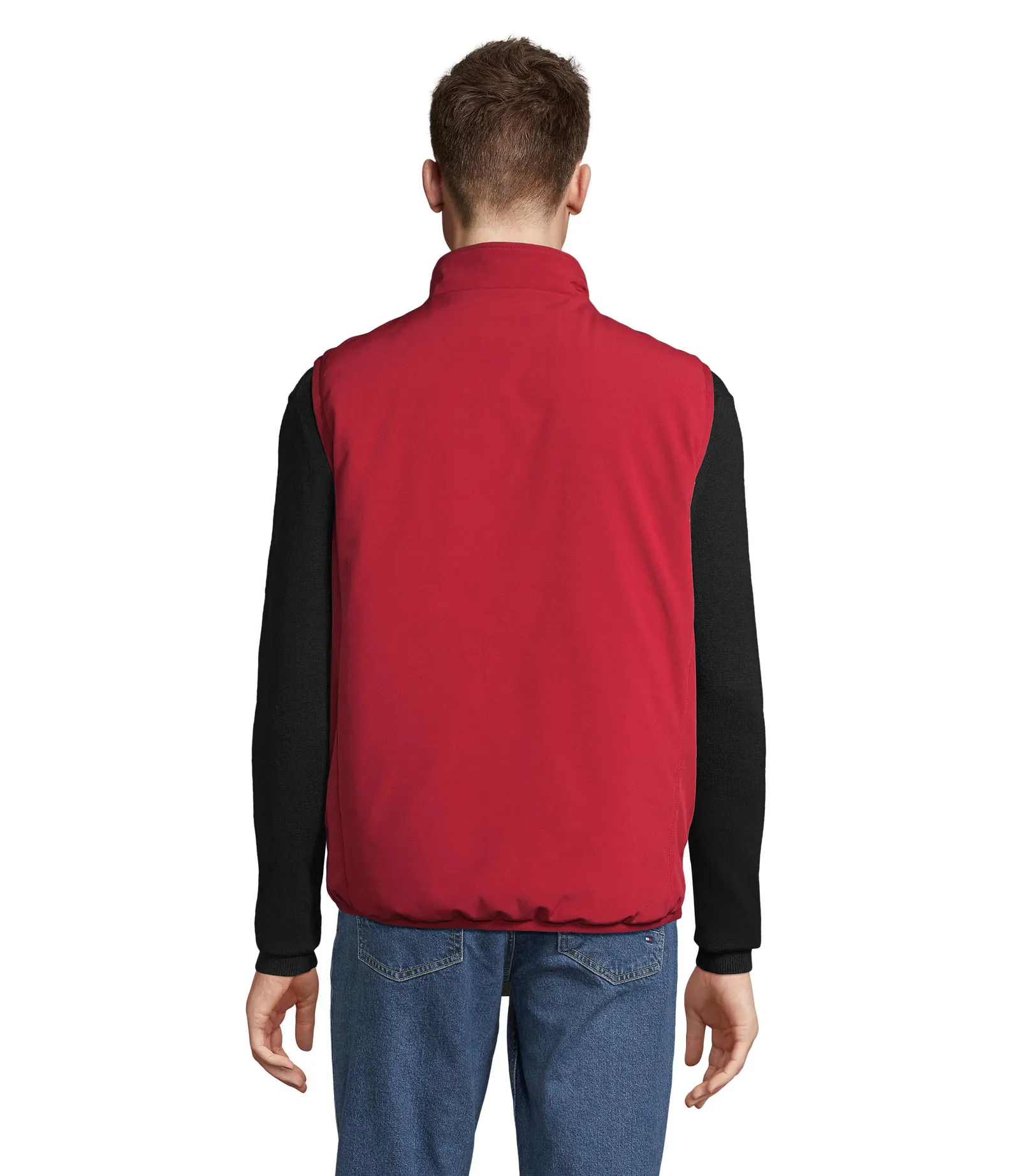 Gilet SOL'S Falcon Padded BW, Pepper red, su modello, retro