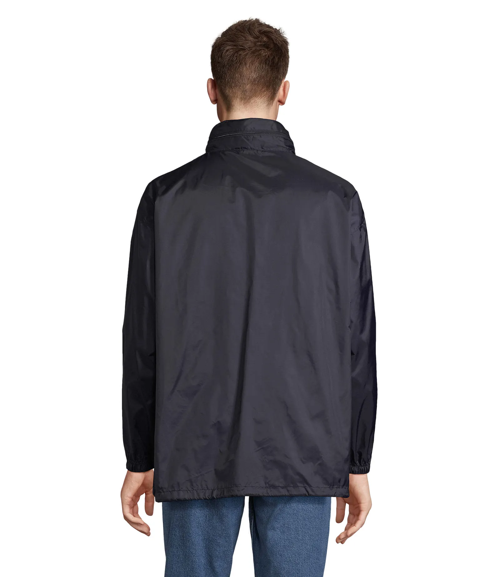 Giacca antivento SOL'S Surf, Navy, su modello, retro