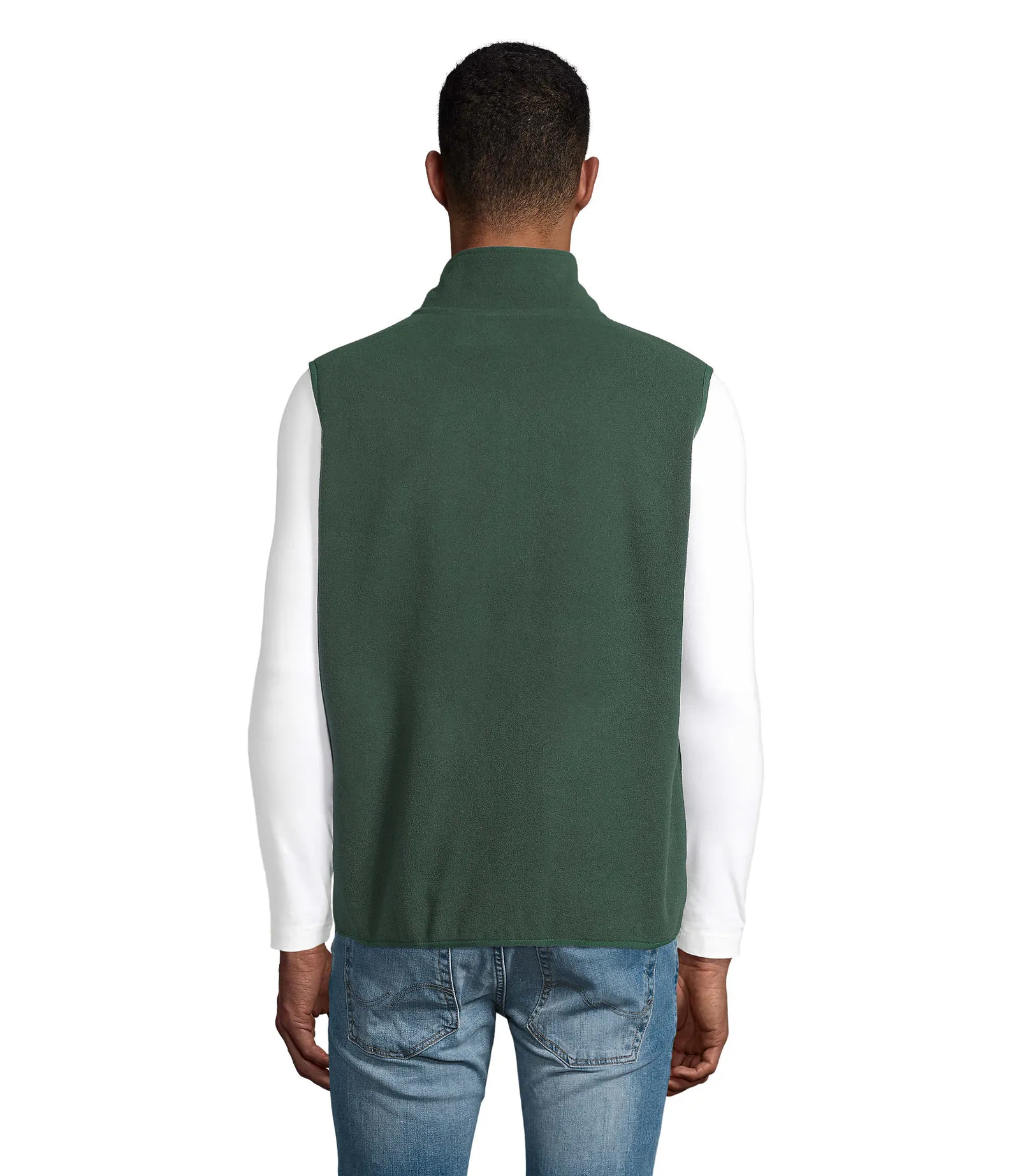 Gilet SOL'S Factor BW, Forest green, su modello, retro