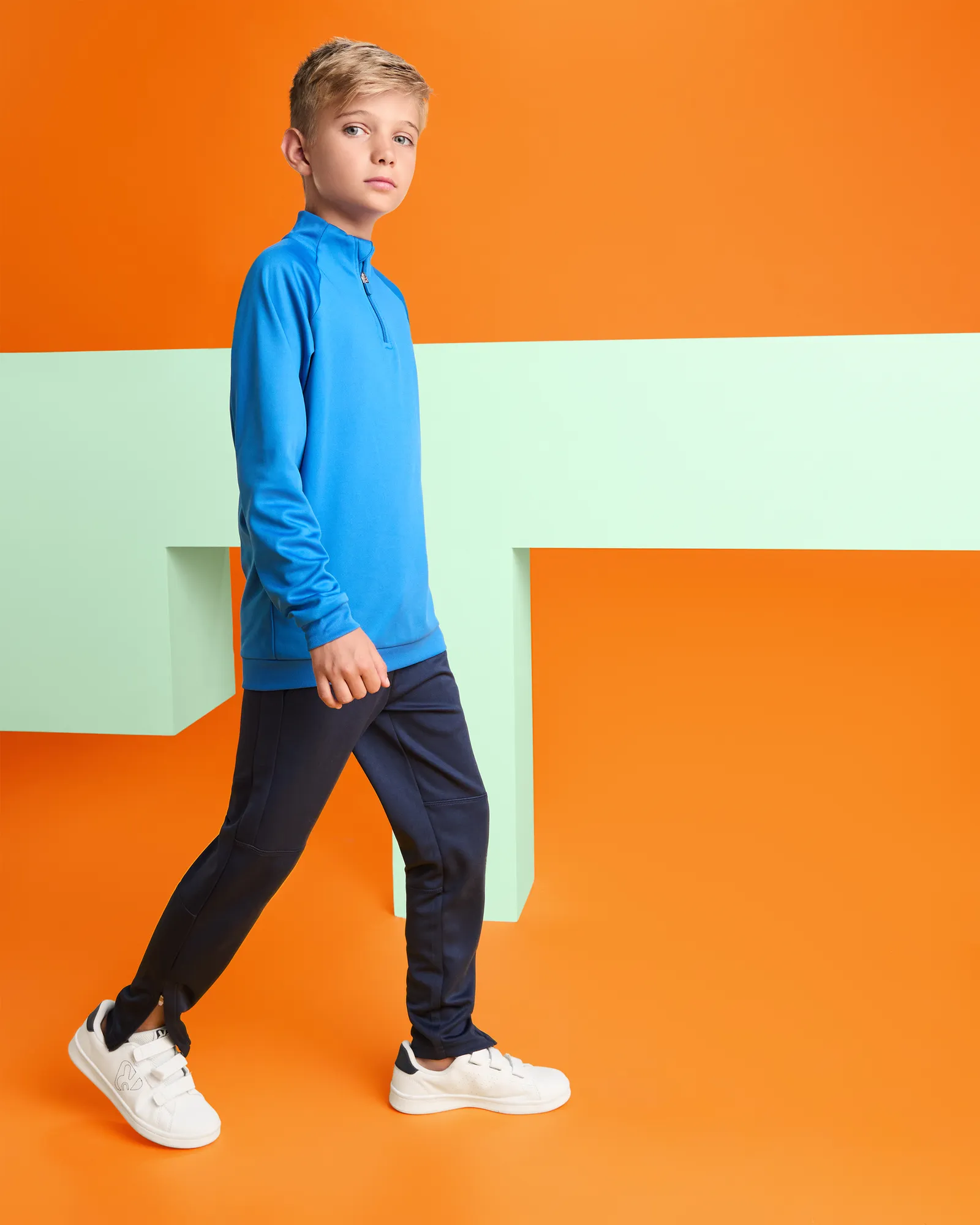 Felpa con mezza zip Roly Epiro, Royal, dettaglio