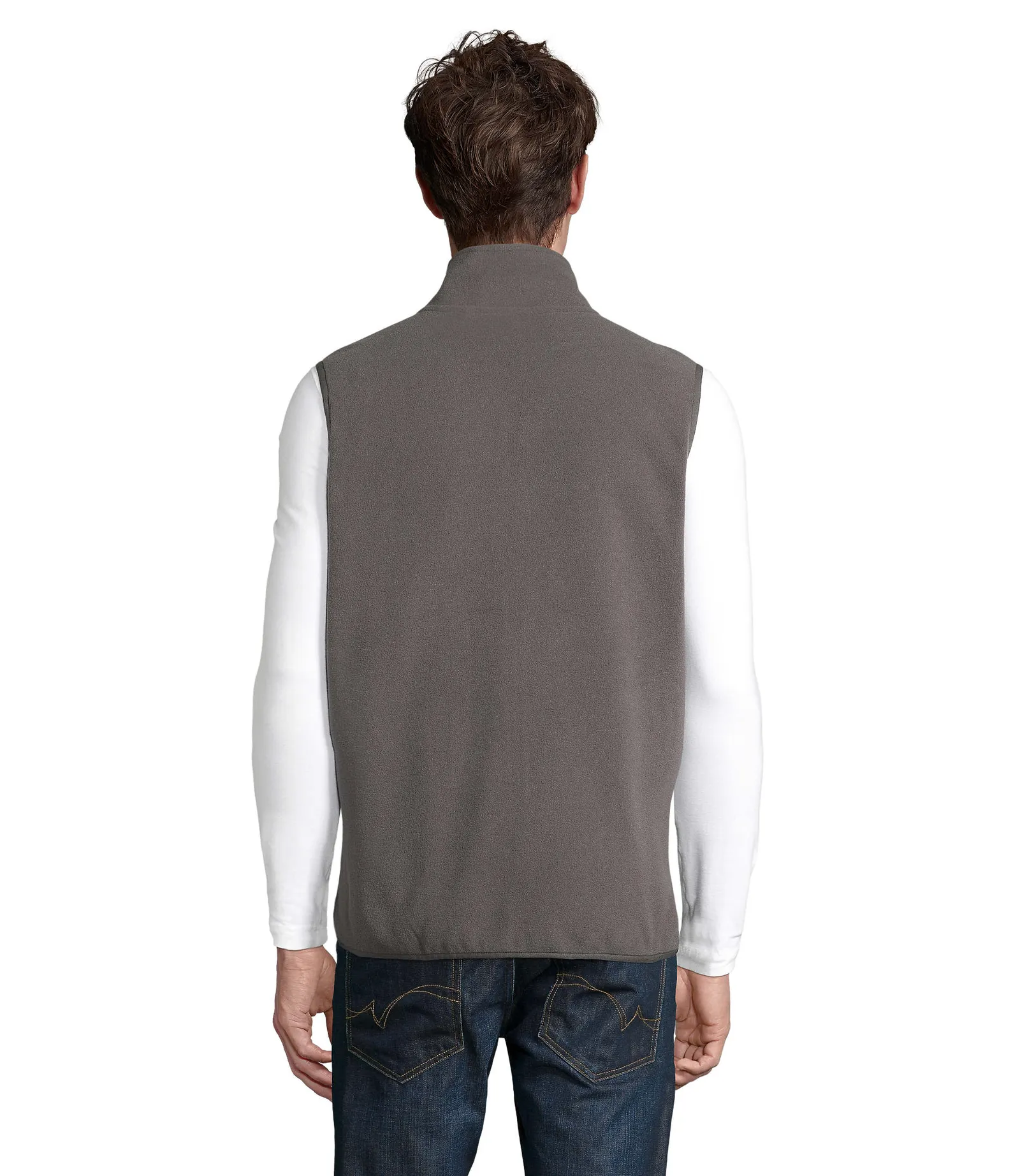 Gilet SOL'S Factor BW, Charcoal grey, su modello, retro