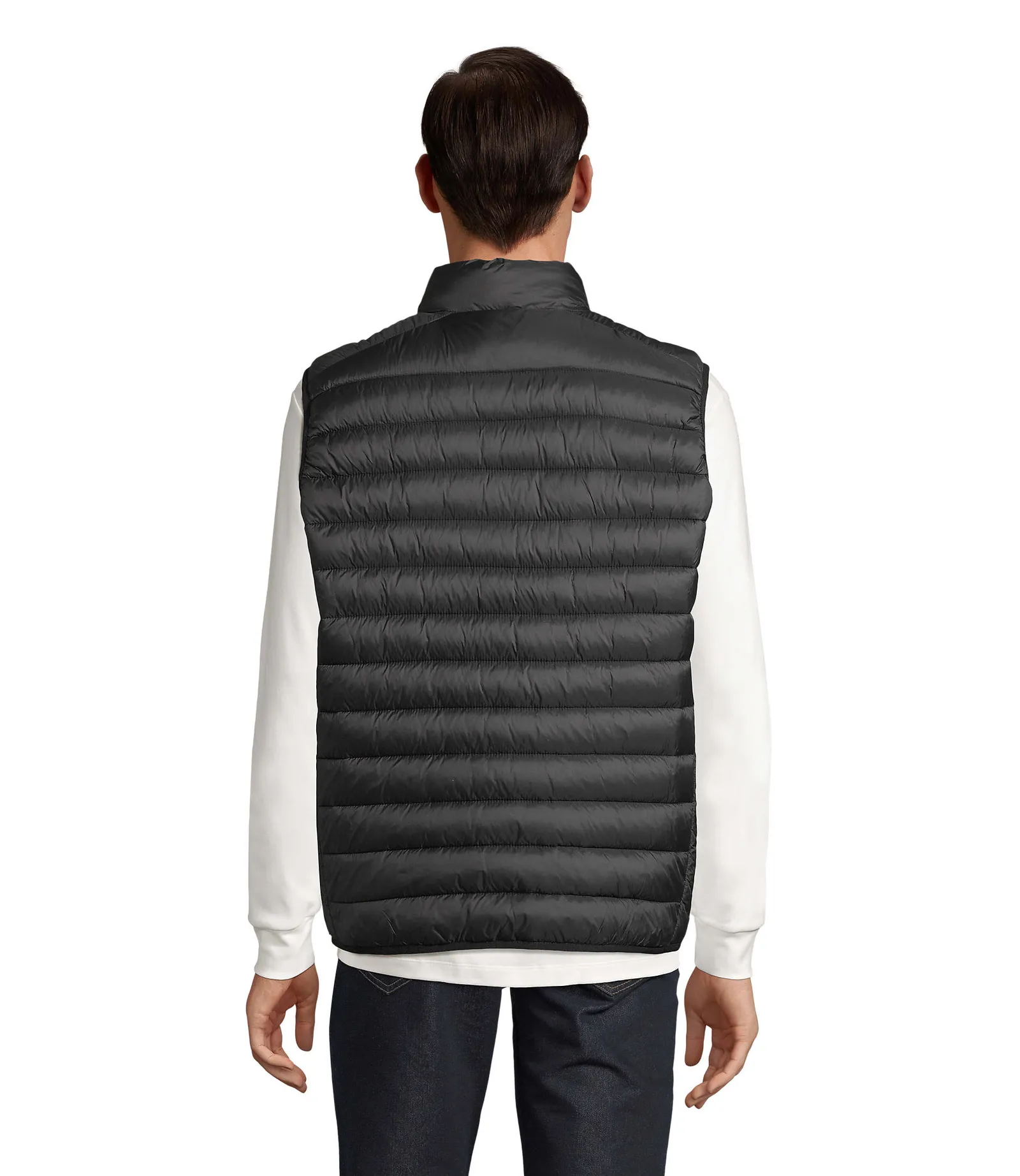 Gilet SOL'S Victoire BW Men, Black, su modello, retro