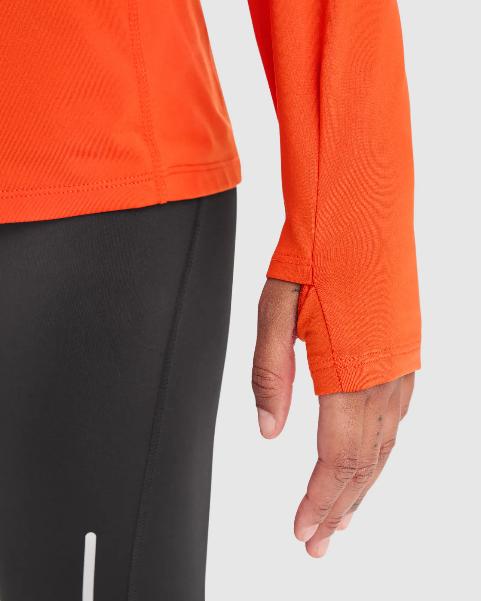 Felpa con zip Roly Estambul Woman, Naranja Fuego, dettaglio 4