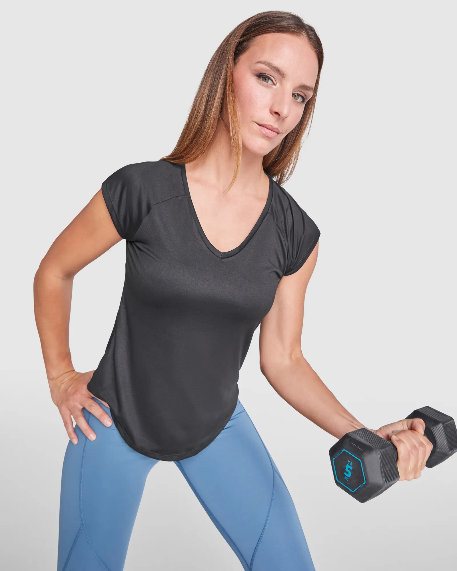 T-shirt tecnica Roly Avus, Nero, dettaglio 4
