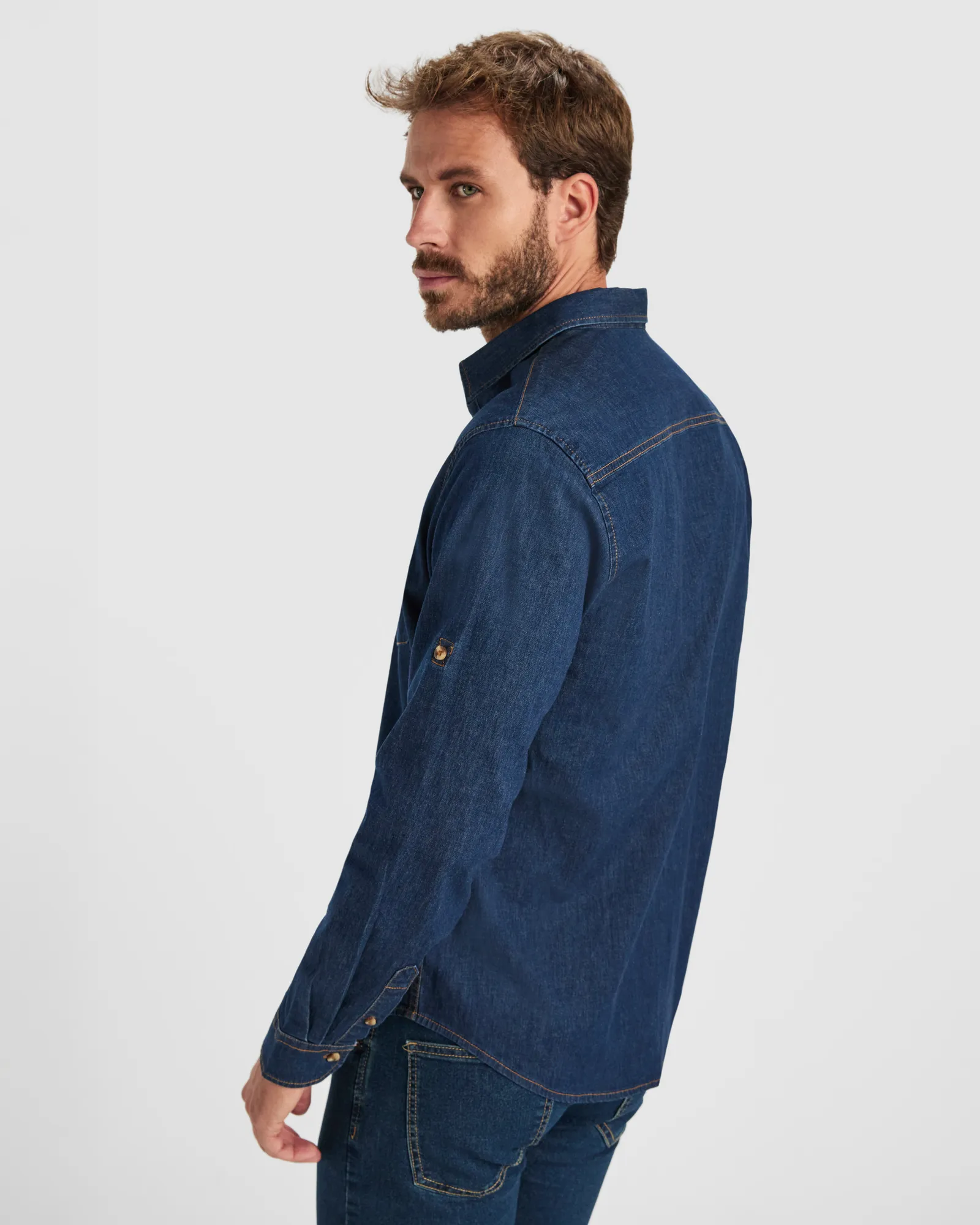 Camicia manica lunga Roly Lujan, Jeans, dettaglio