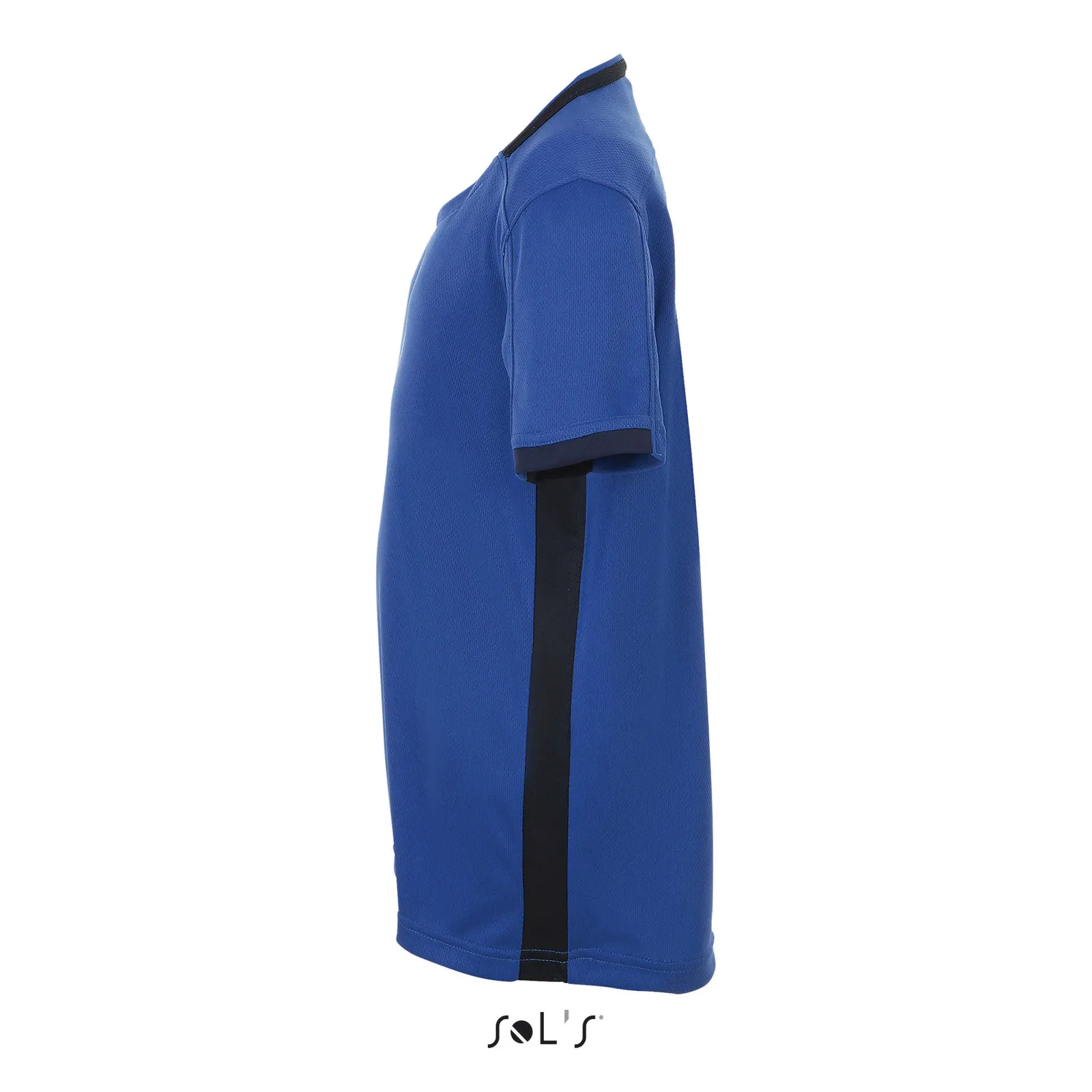 T-shirt tecnica SOL'S Classico Kids, Royal blue/french navy, su modello, lato