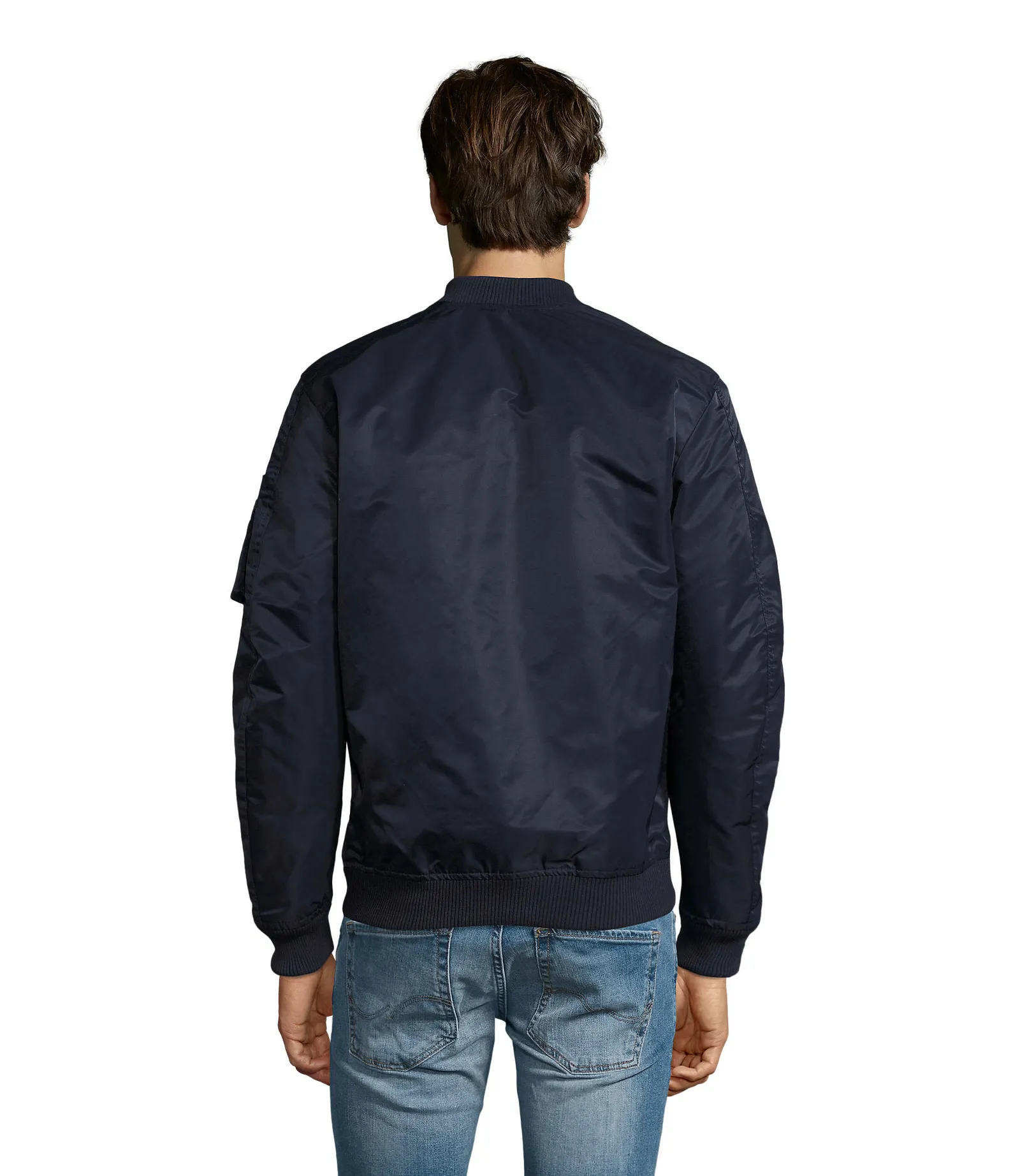 Giubbotto SOL'S Rebel, French navy, su modello, retro