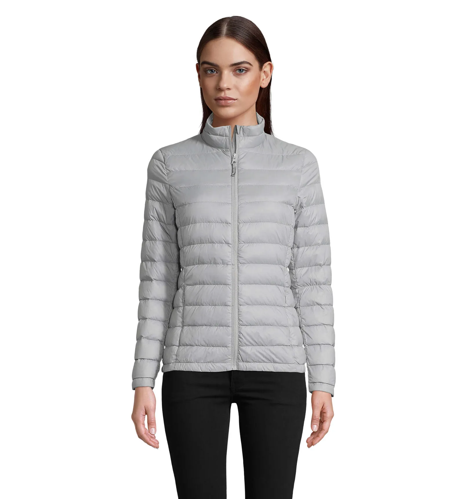 Giubbotto SOL'S Wilson Women, Metal grey, su modello, fronte