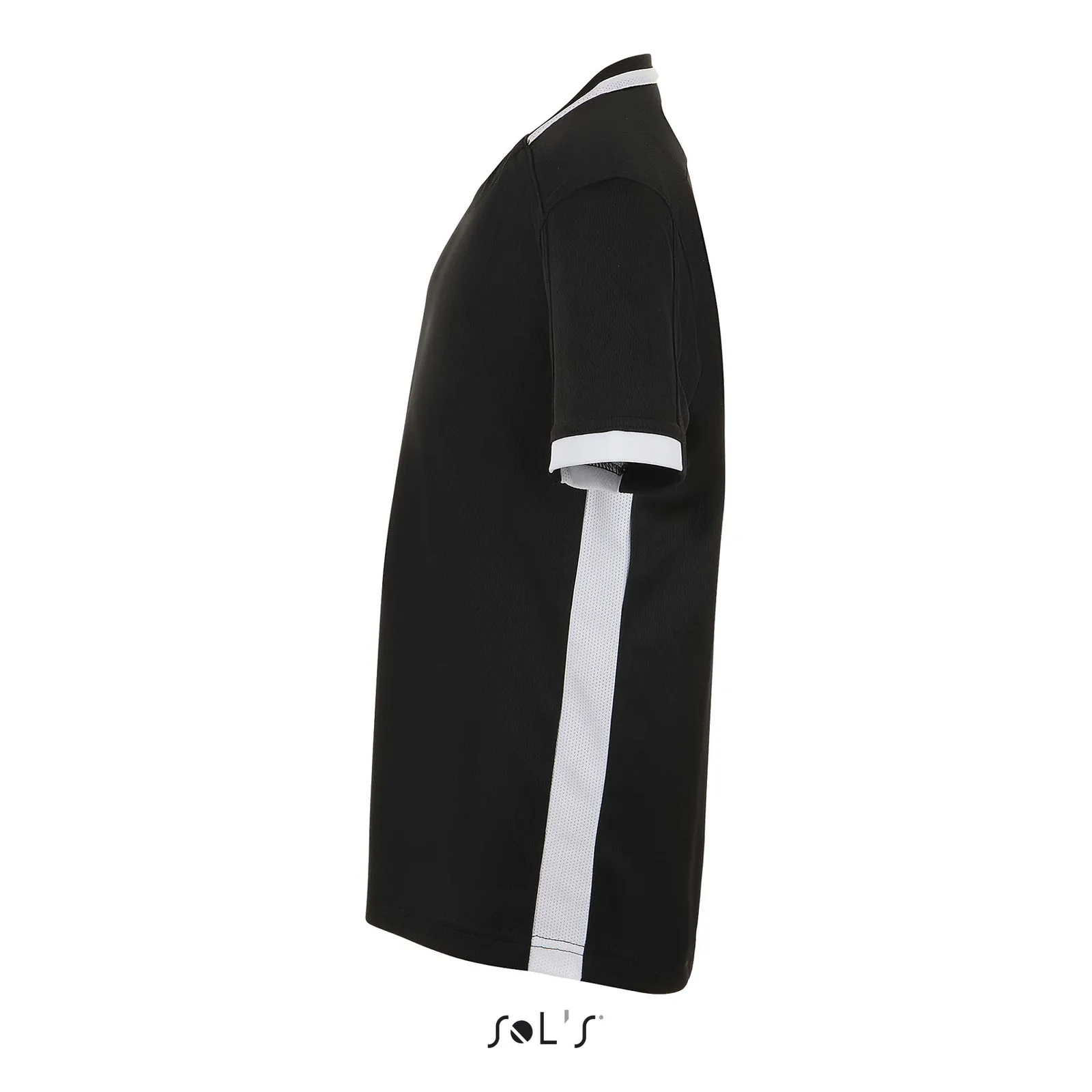 T-shirt tecnica SOL'S Classico Kids, Black/white, su modello, lato