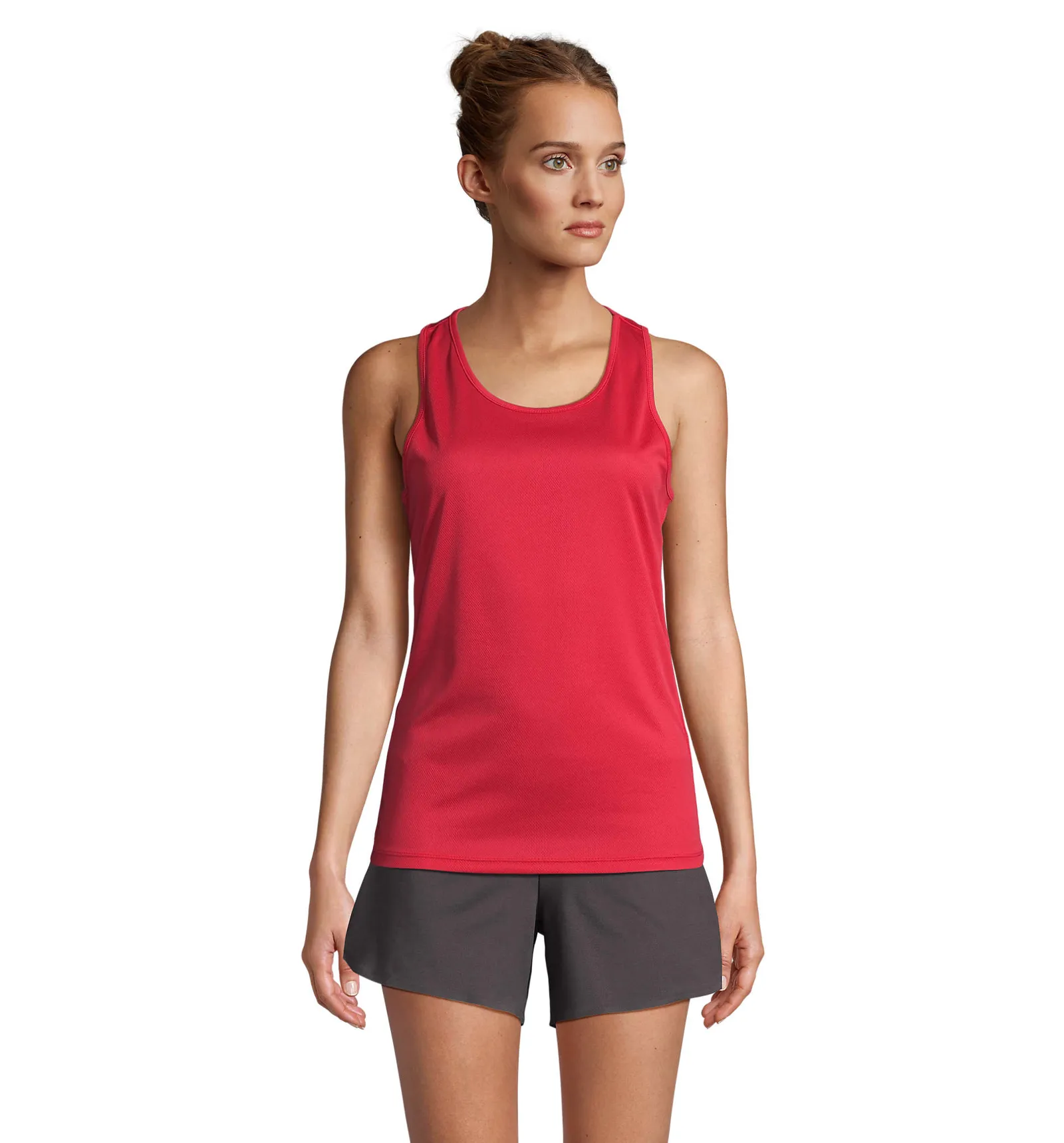 Canotta SOL'S Sporty TT Women, Red, su modello, fronte