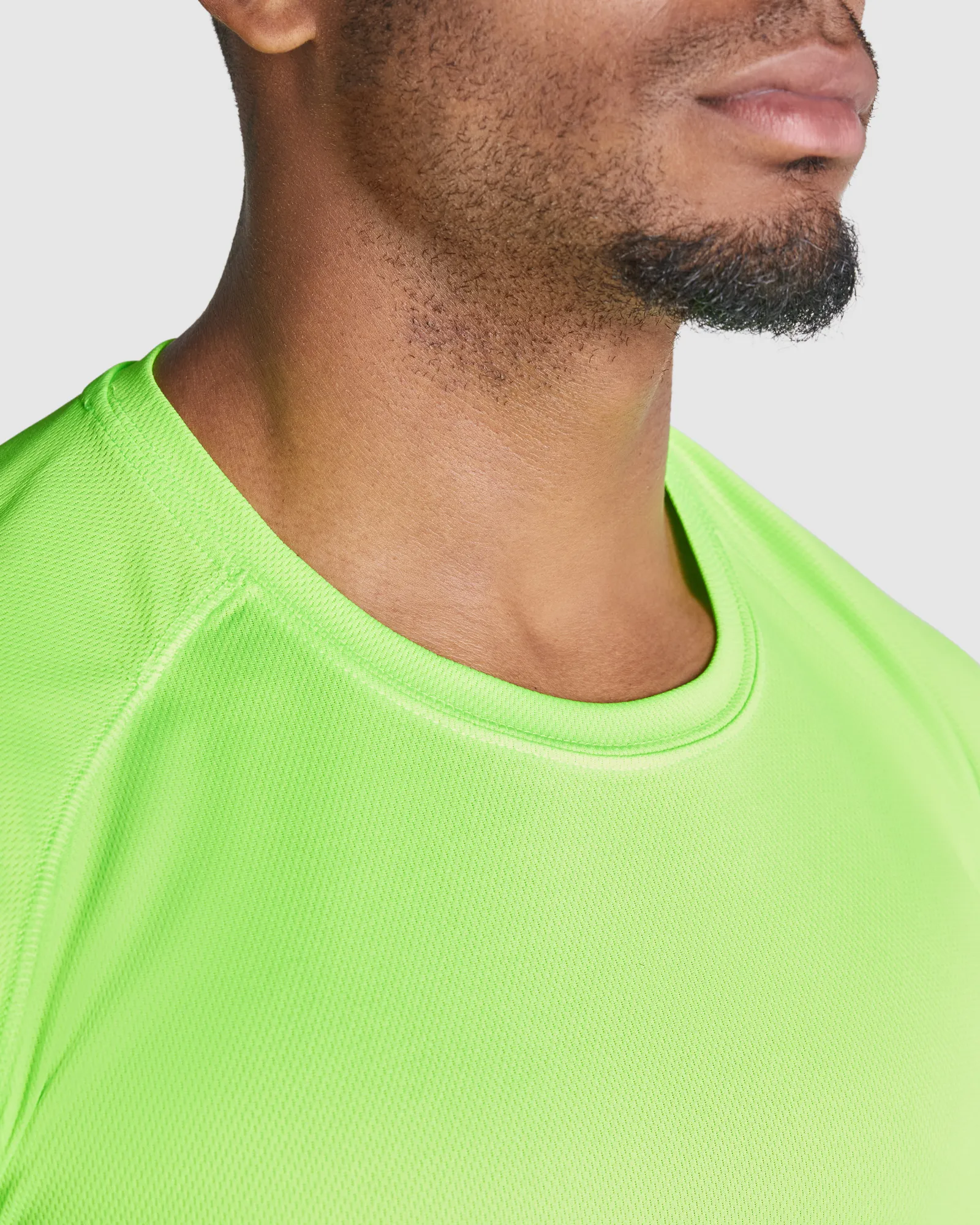 T-shirt tecnica Roly Shanghai, Verde Fluoro/Nero, dettaglio 3