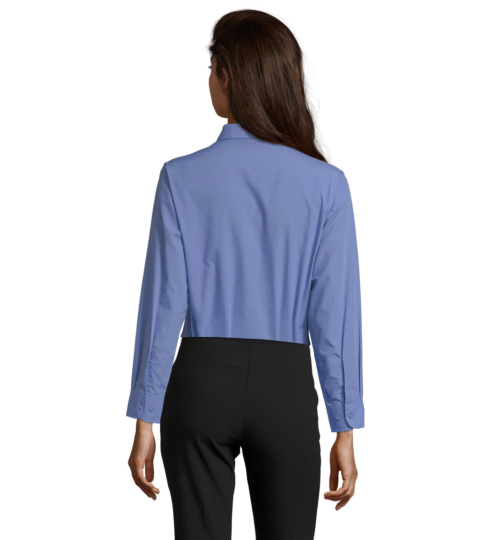 Camicia manica lunga SOL'S Executive, Medium blue, su modello, retro
