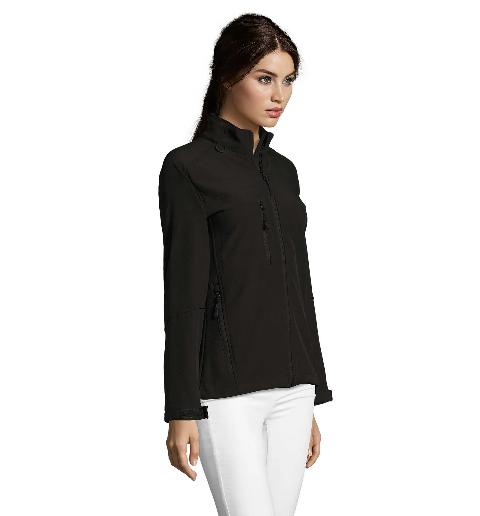 Softshell SOL'S Roxy, Black, su modello, lato