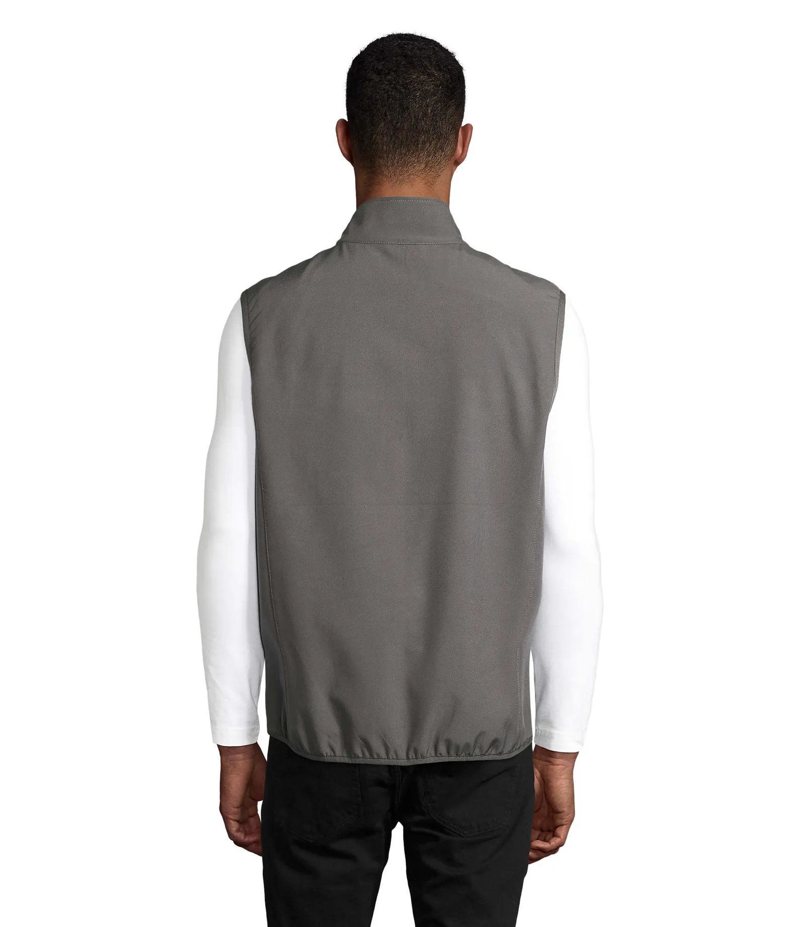 Gilet SOL'S Falcon BW Men, Charcoal grey, su modello, retro