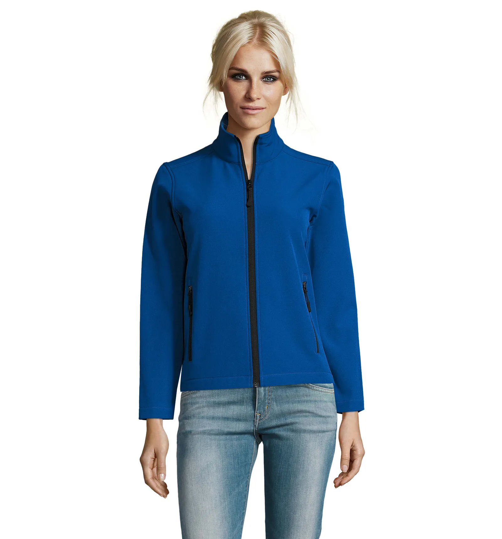 Softshell SOL'S Race Women, Royal blue, su modello, fronte