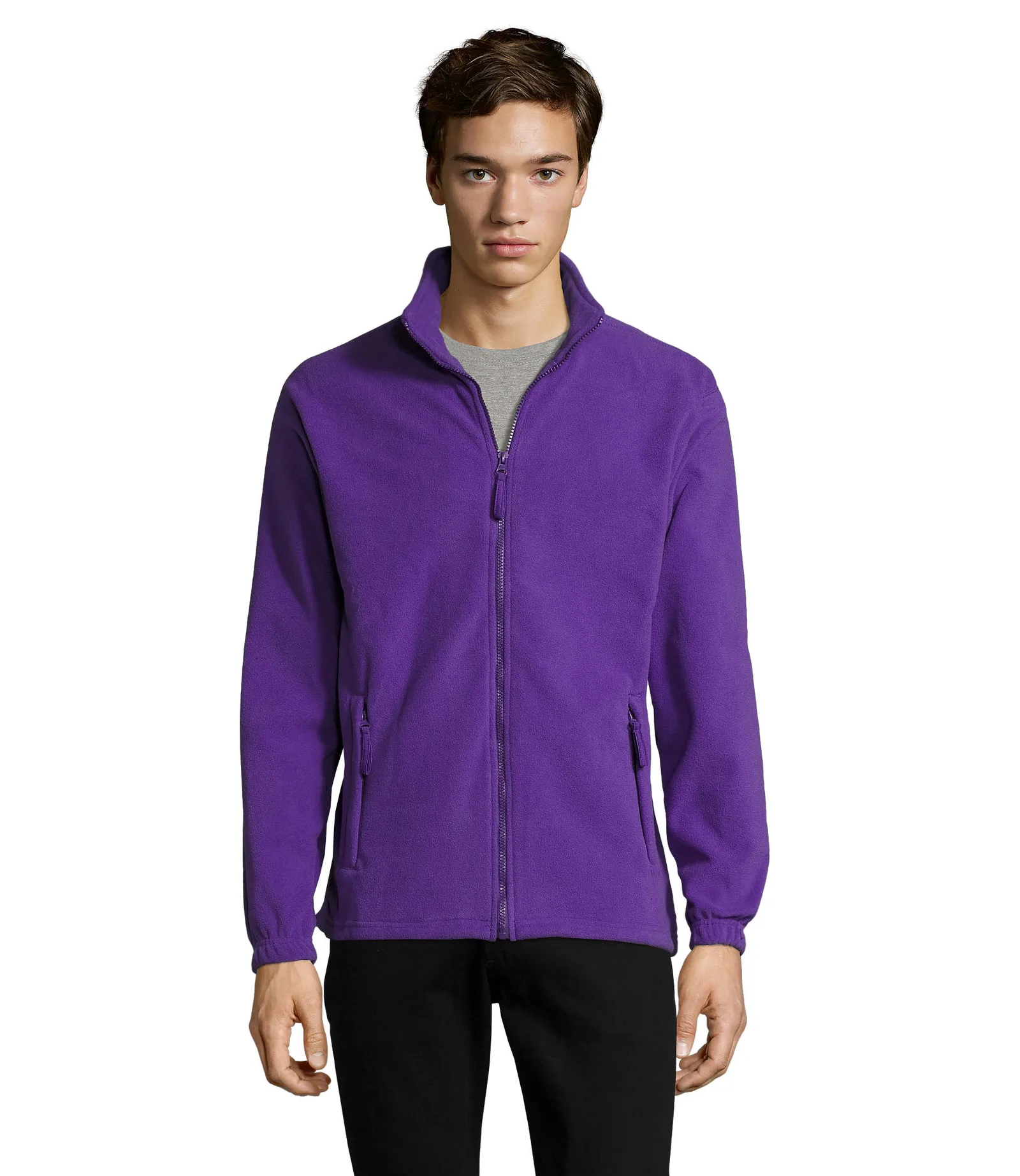 Pile SOL'S North, Dark purple, su modello, fronte