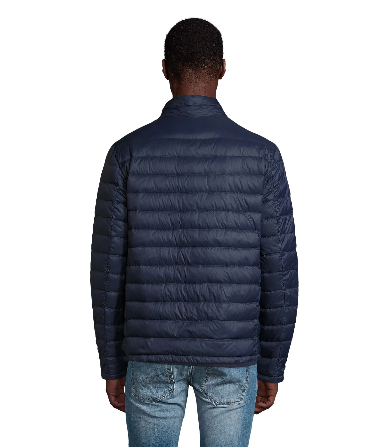 Giubbotto SOL'S Wilson Men, French navy, su modello, retro