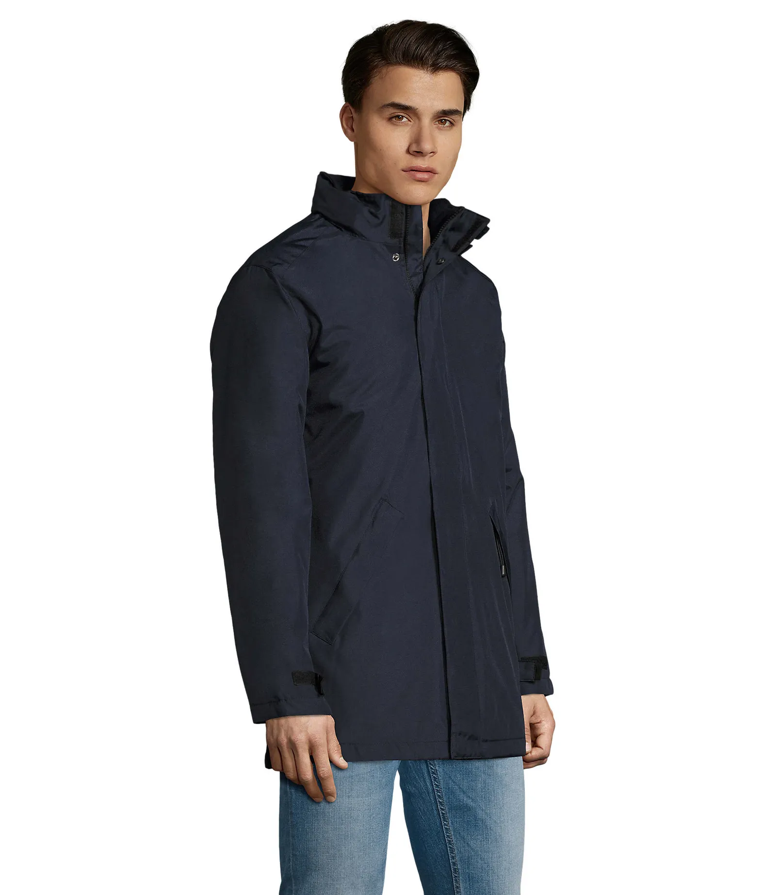 Parka SOL'S Robyn, French navy, su modello, lato
