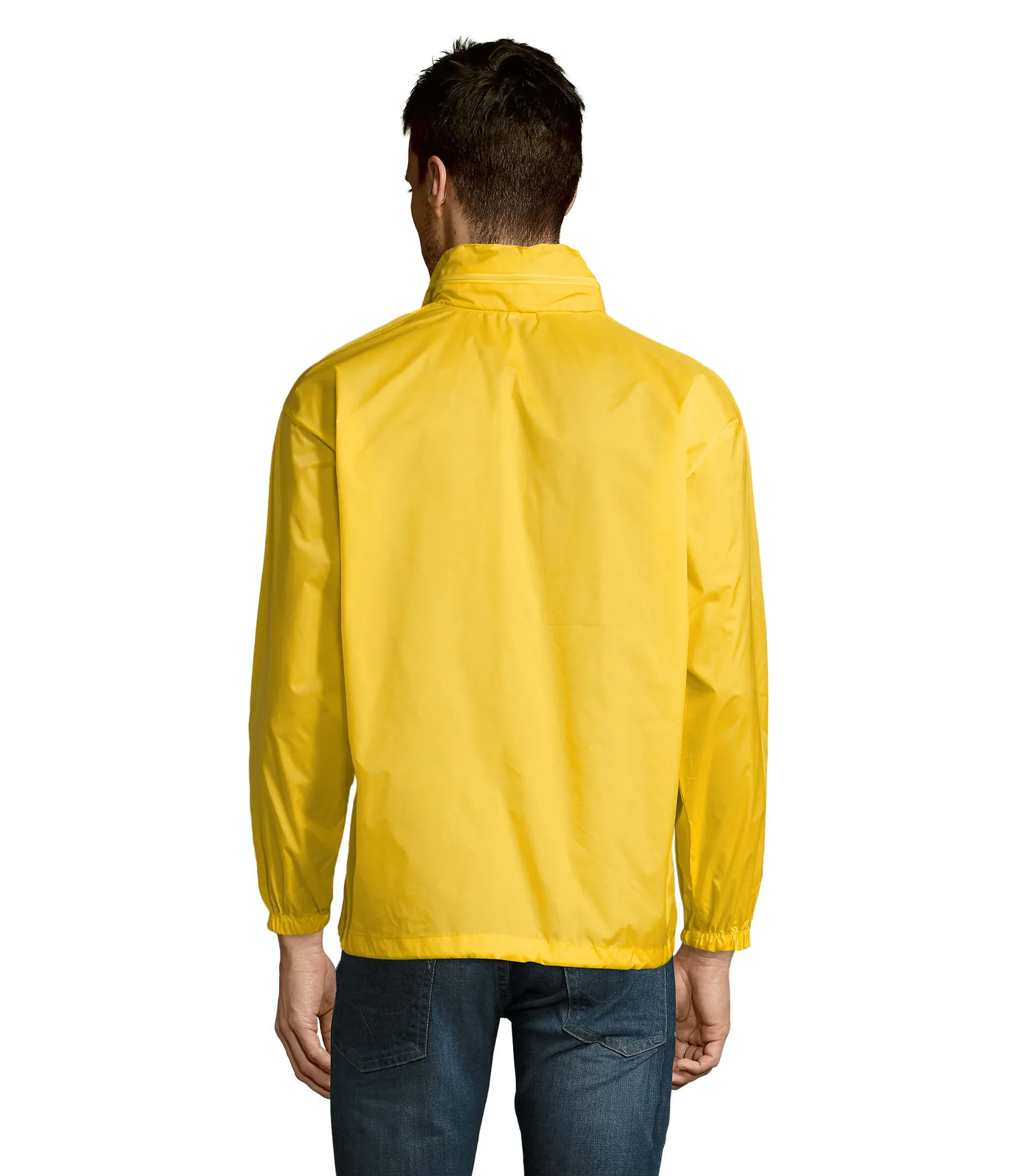 Giacca antivento SOL'S Surf, Gold, su modello, retro