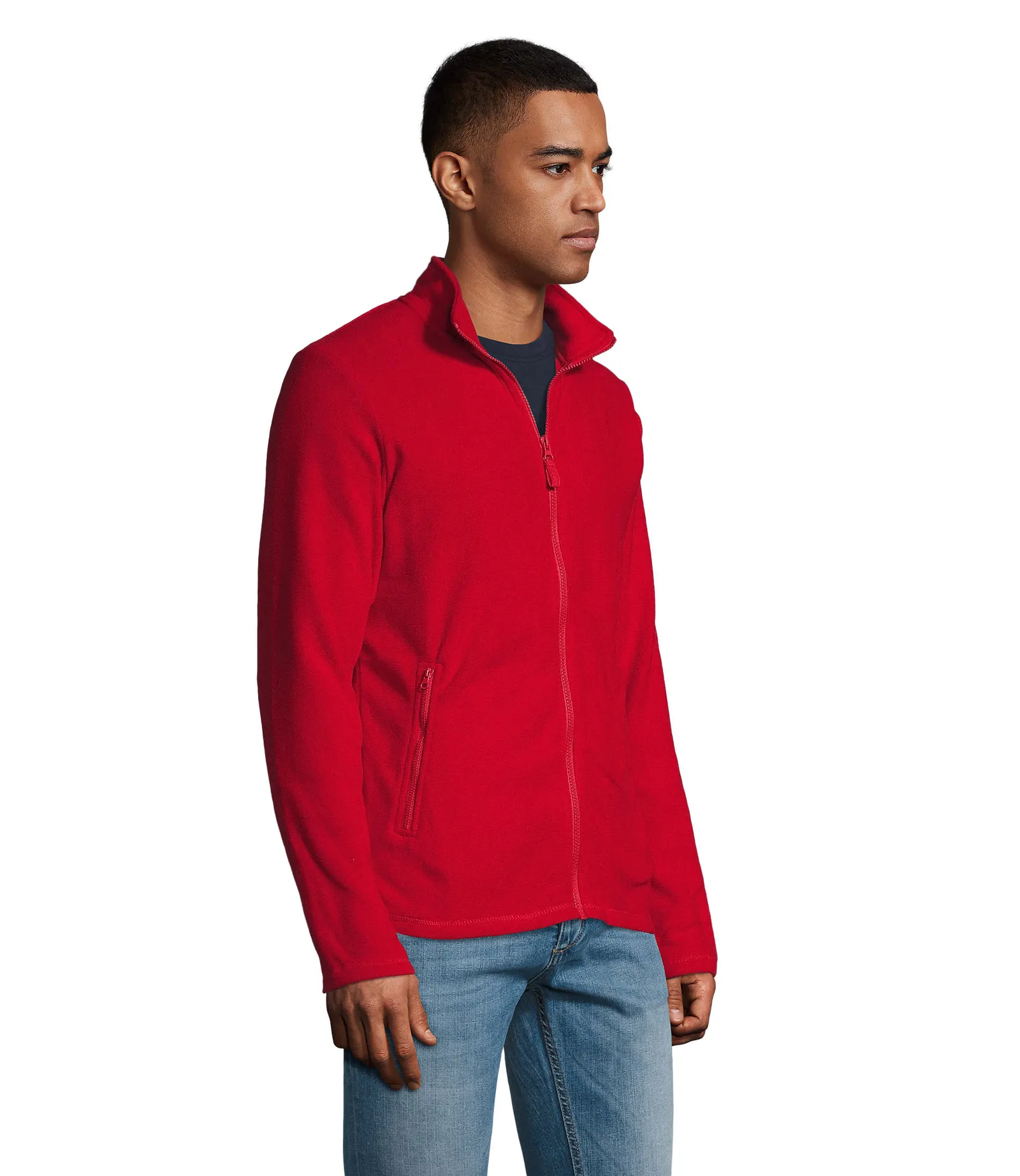 Pile SOL'S Norman Men, Red, su modello, lato