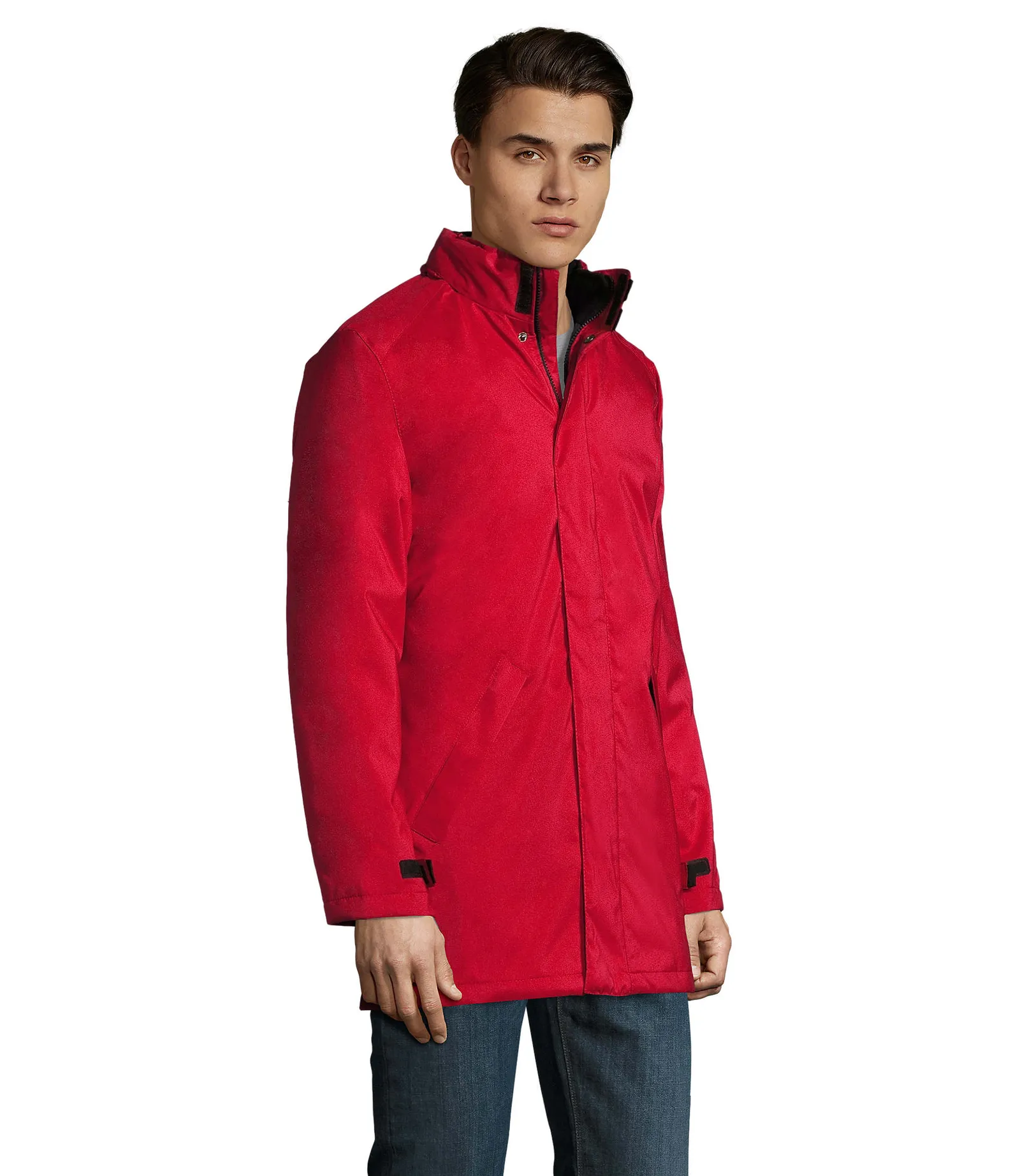 Parka SOL'S Robyn, Red, su modello, lato