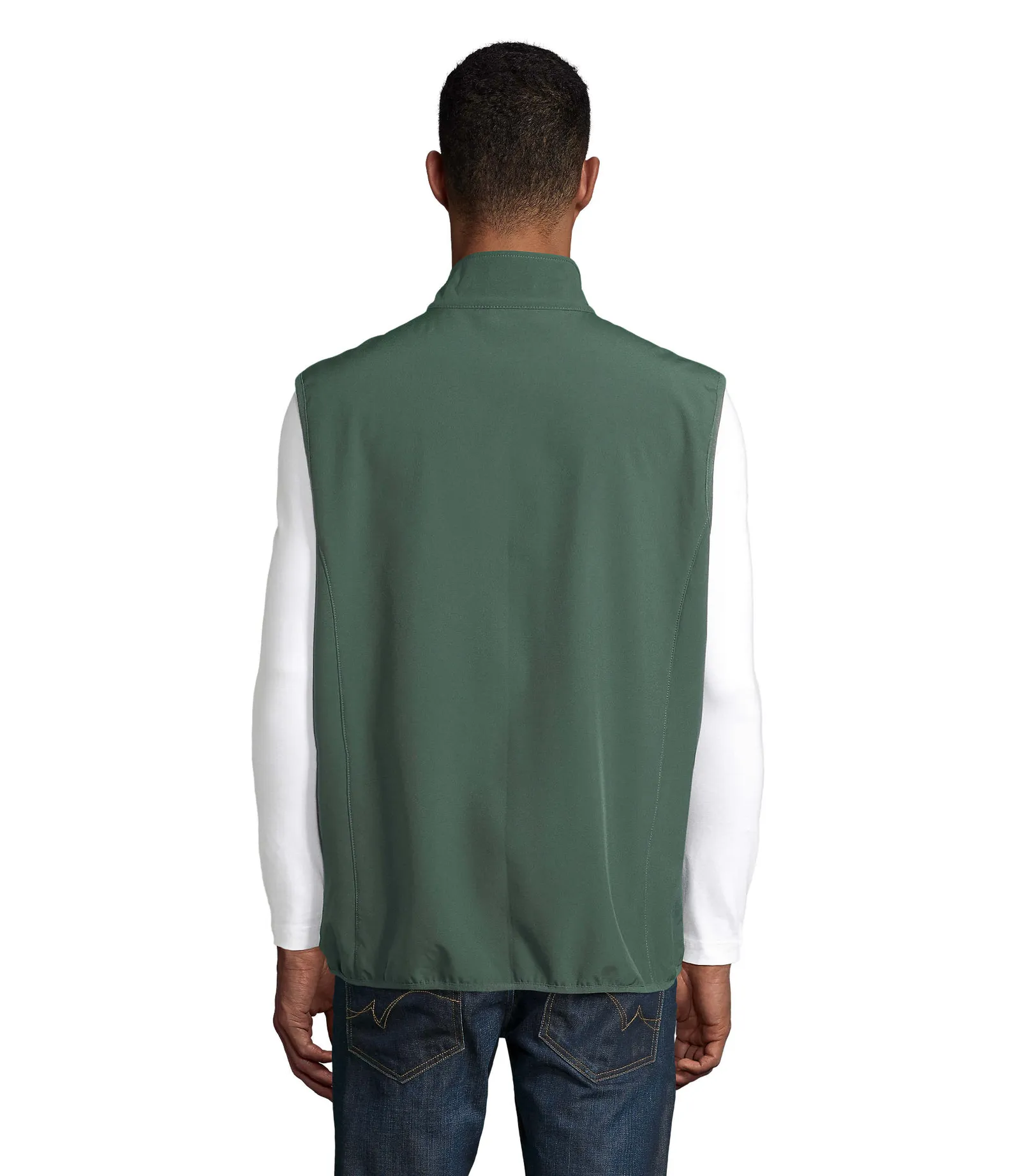 Gilet SOL'S Falcon BW Men, Forest green, su modello, retro