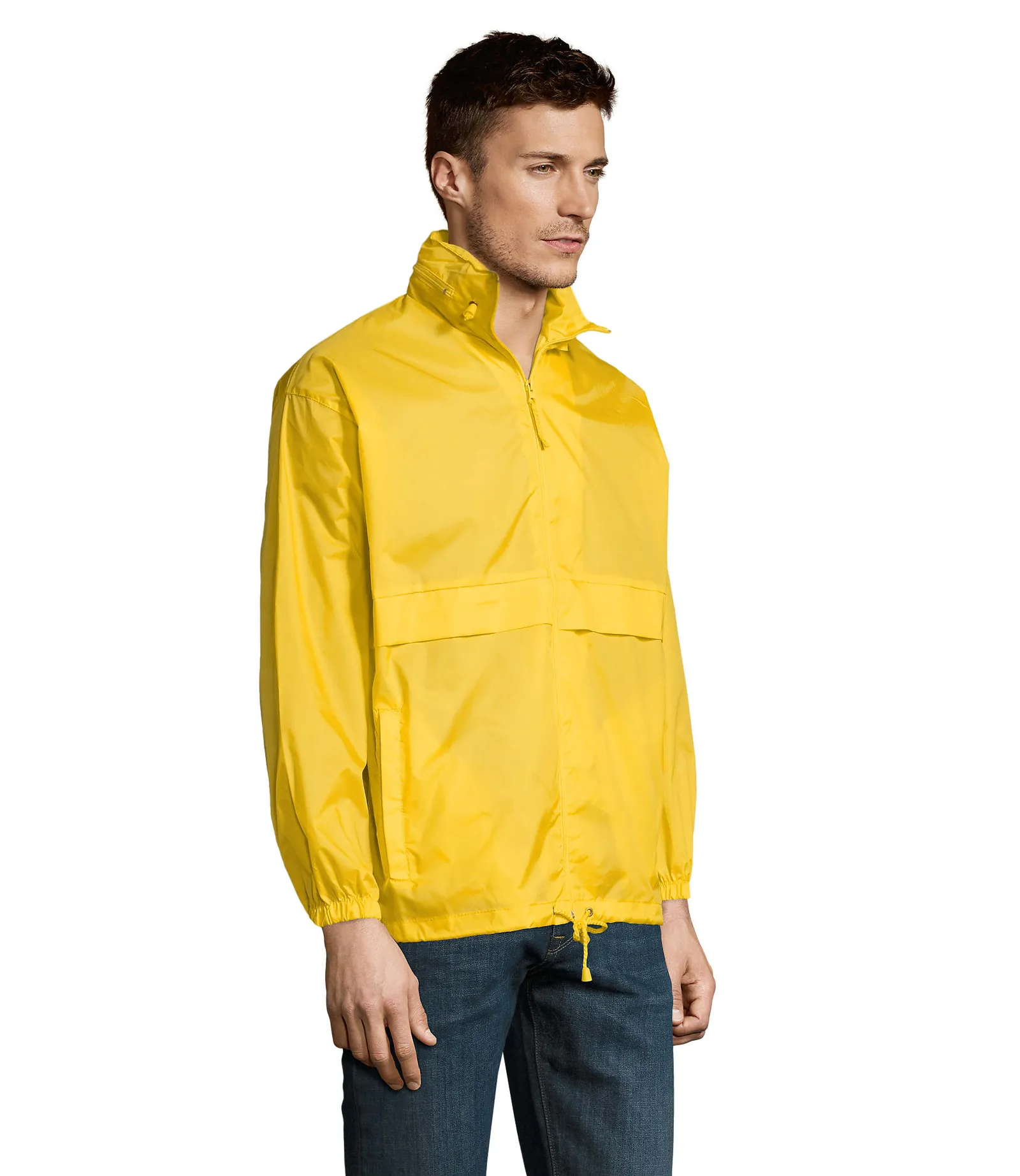 Giacca antivento SOL'S Surf, Gold, su modello, lato