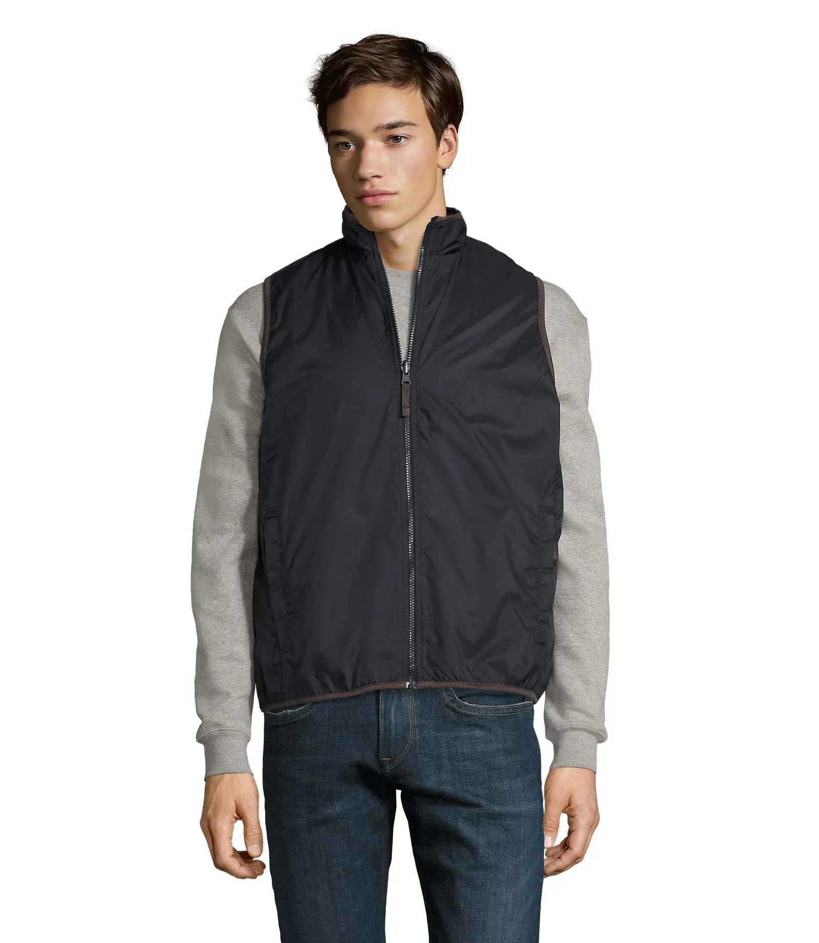 Gilet SOL'S Winner, Navy, su modello, fronte