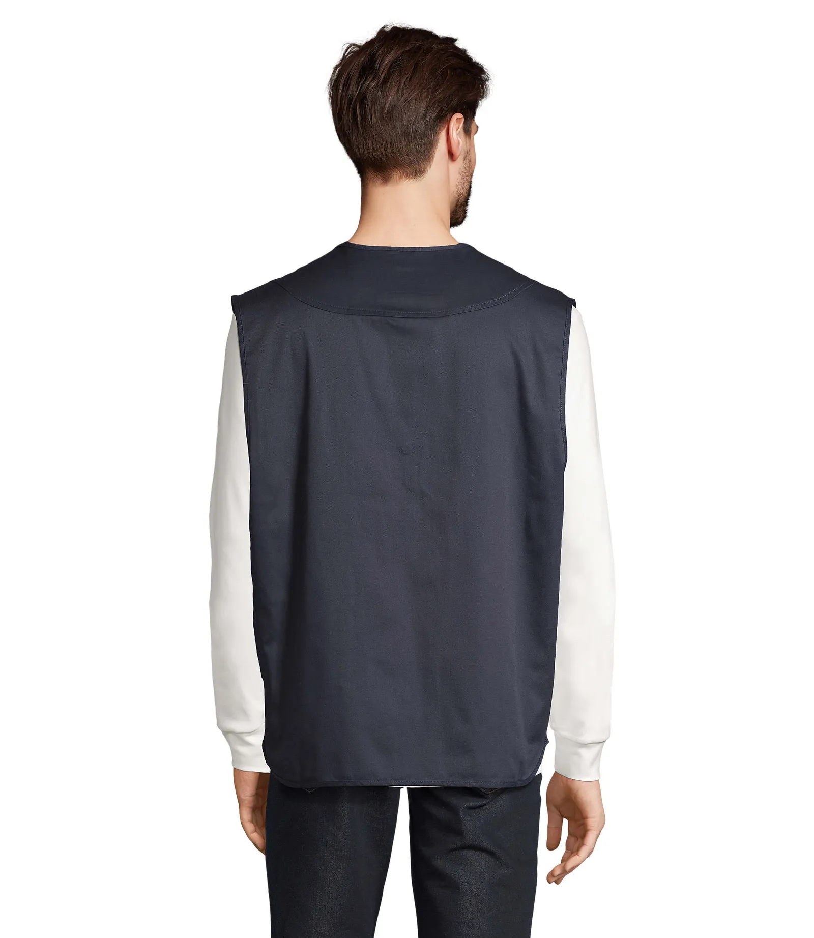 Gilet SOL'S Wild, Navy, su modello, retro
