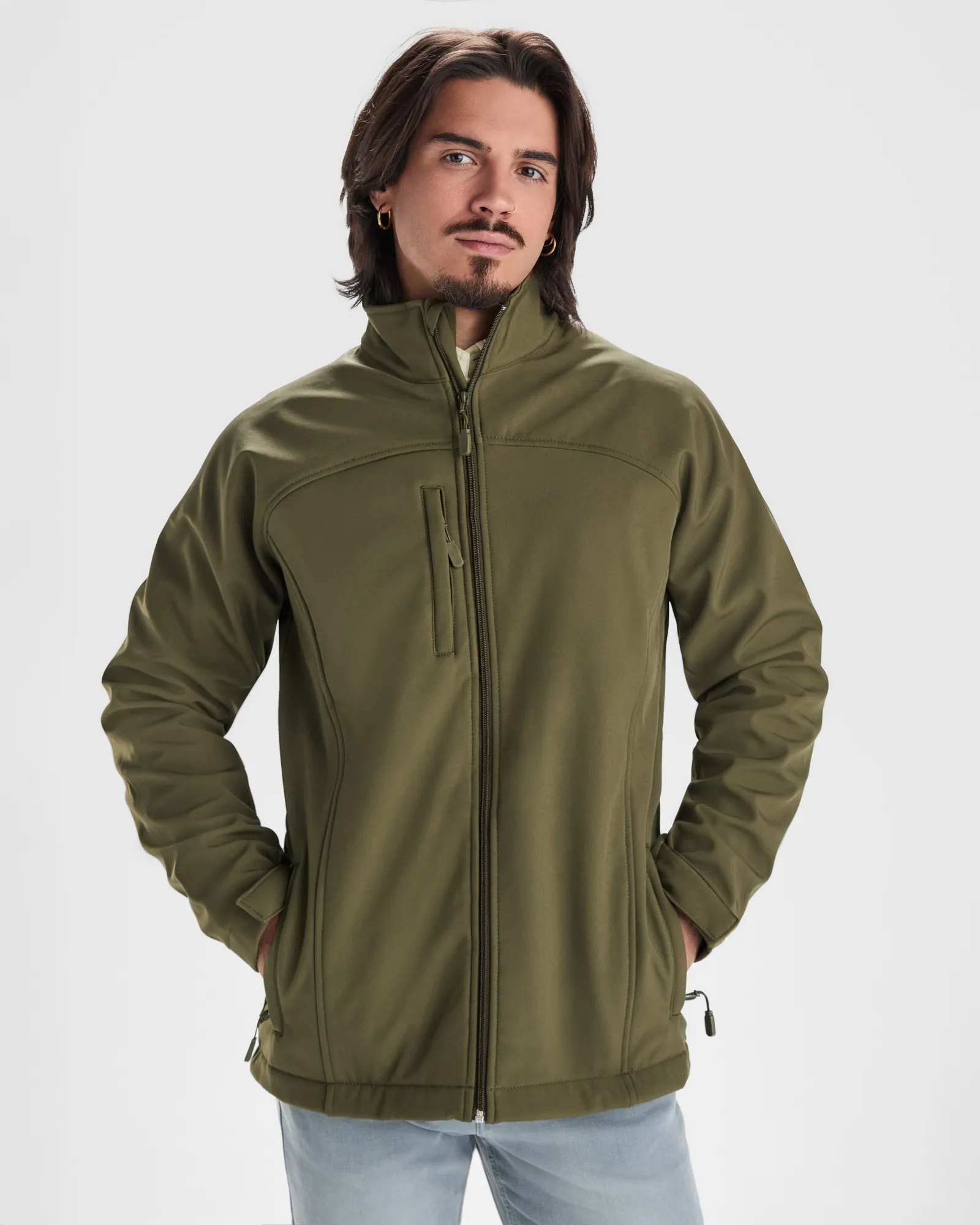 Softshell Roly Rudolph, Verde Militar Scuro, dettaglio