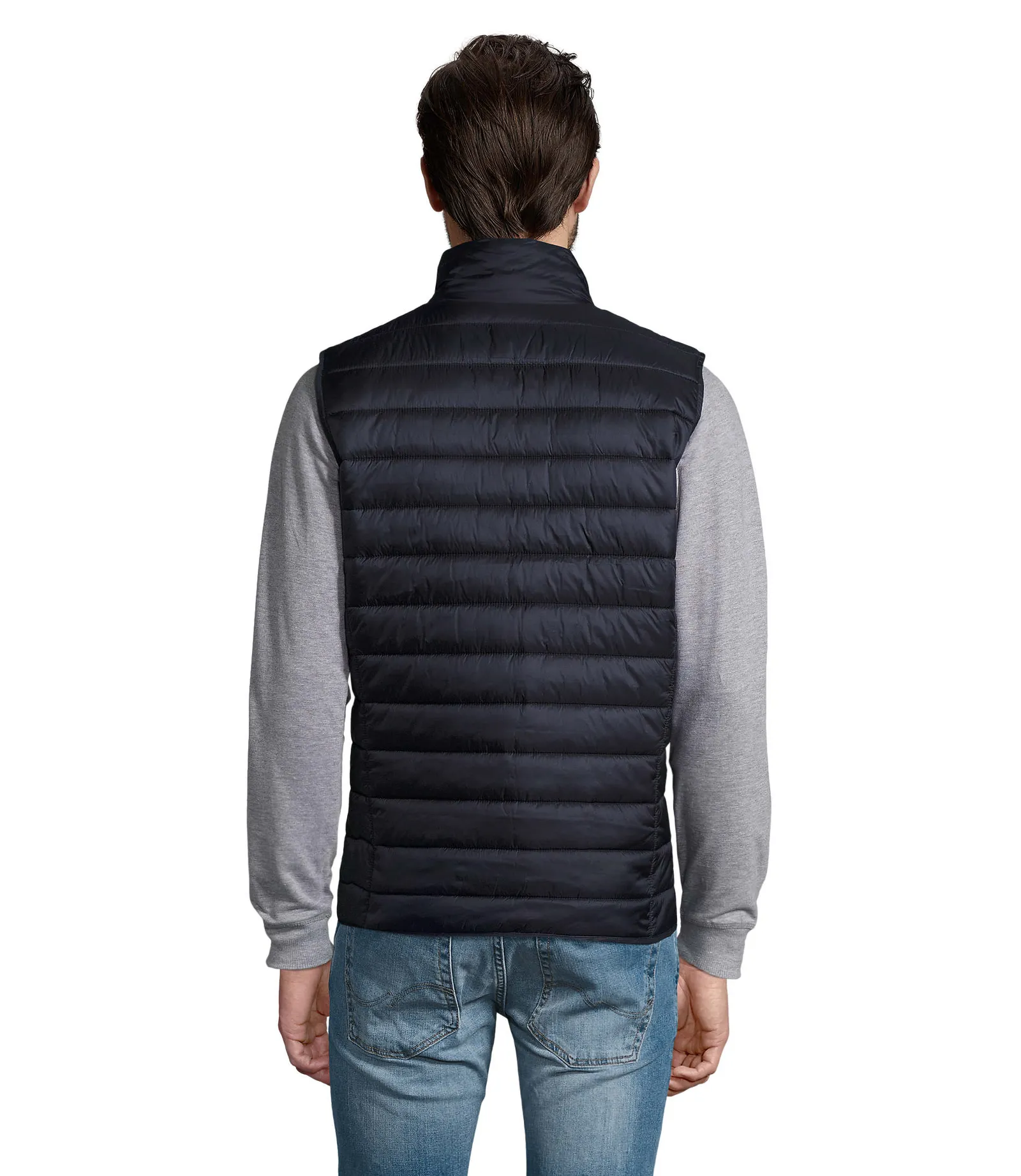 Gilet SOL'S Wave Men, Navy, su modello, retro