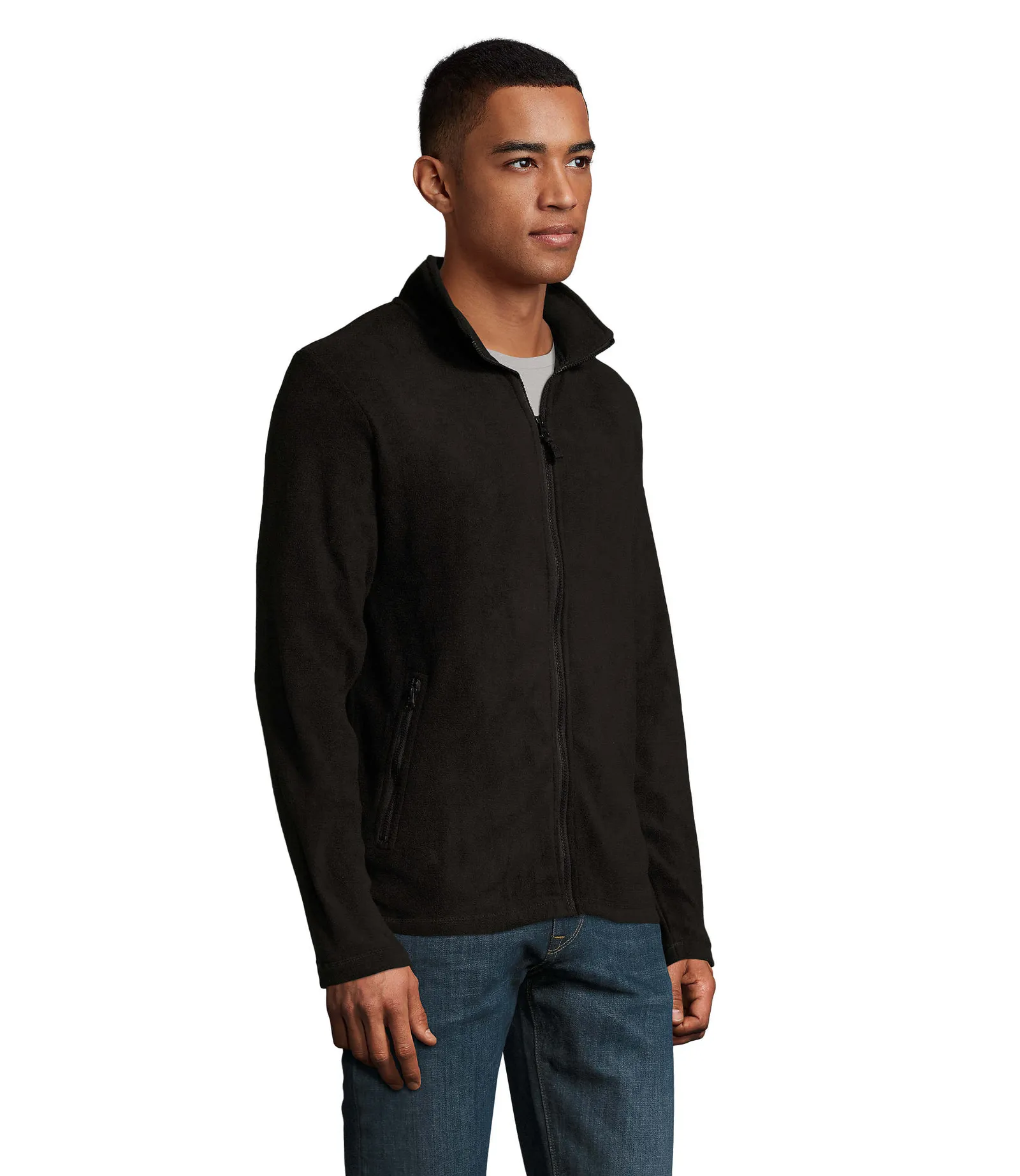 Pile SOL'S Norman Men, Black, su modello, lato