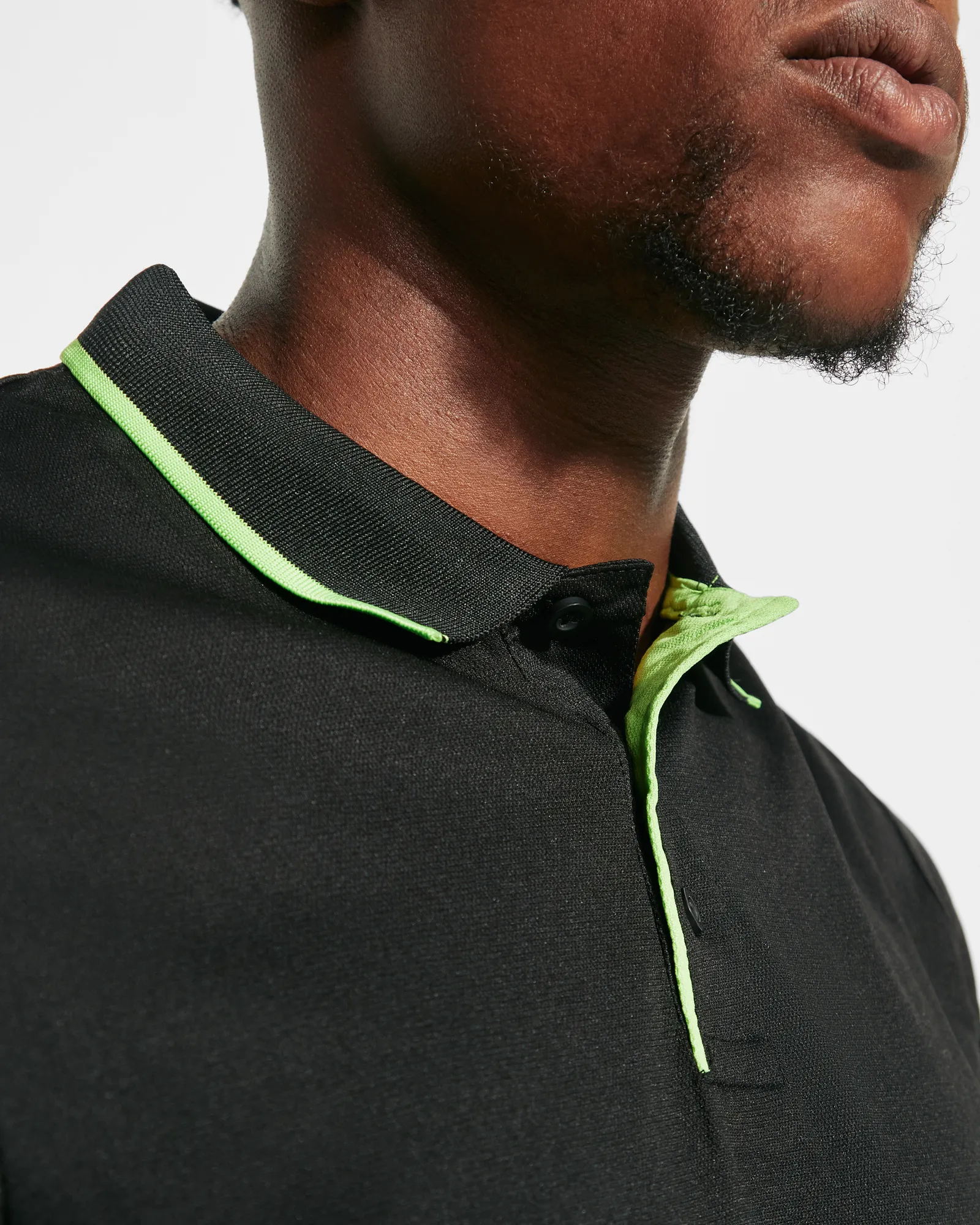 Polo tecnica Roly Montmelo, Nero/Lime, dettaglio 3