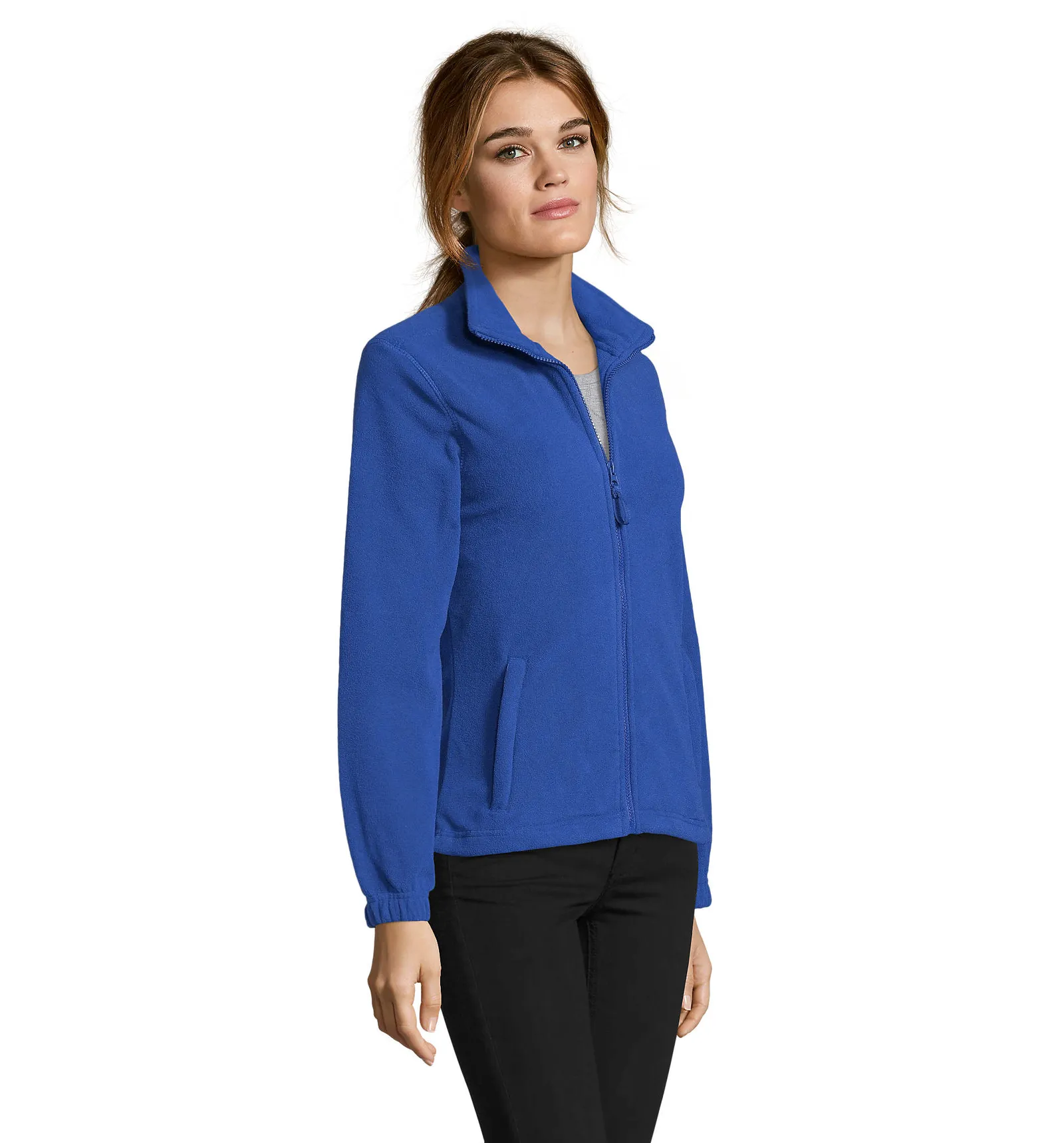 Pile SOL'S North Women, Royal blue, su modello, lato