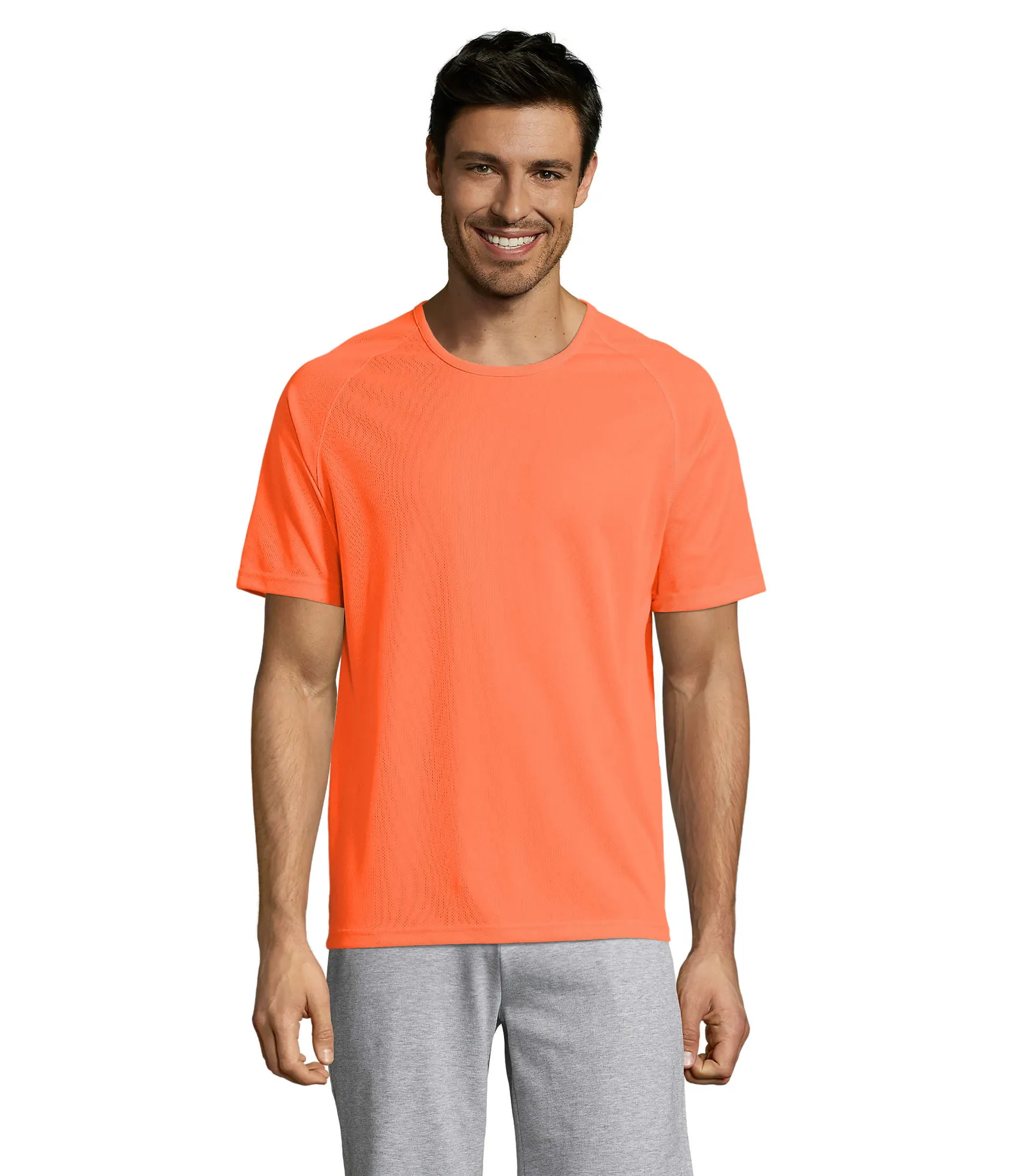 Sporty Arancio fluo indossata fronte