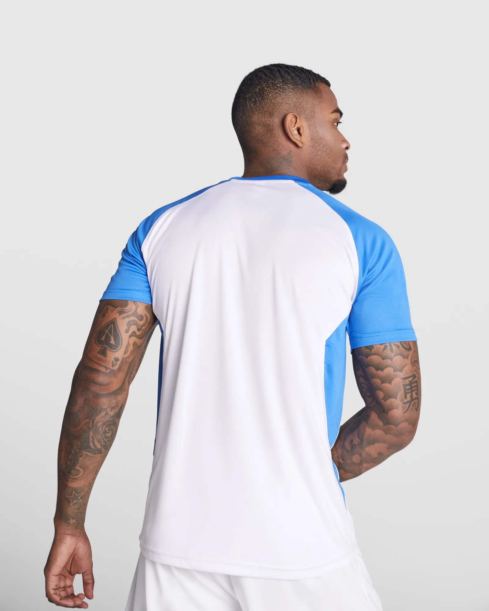 T-shirt tecnica Roly Bugatti, Bianco/Blu Reale, foto 2