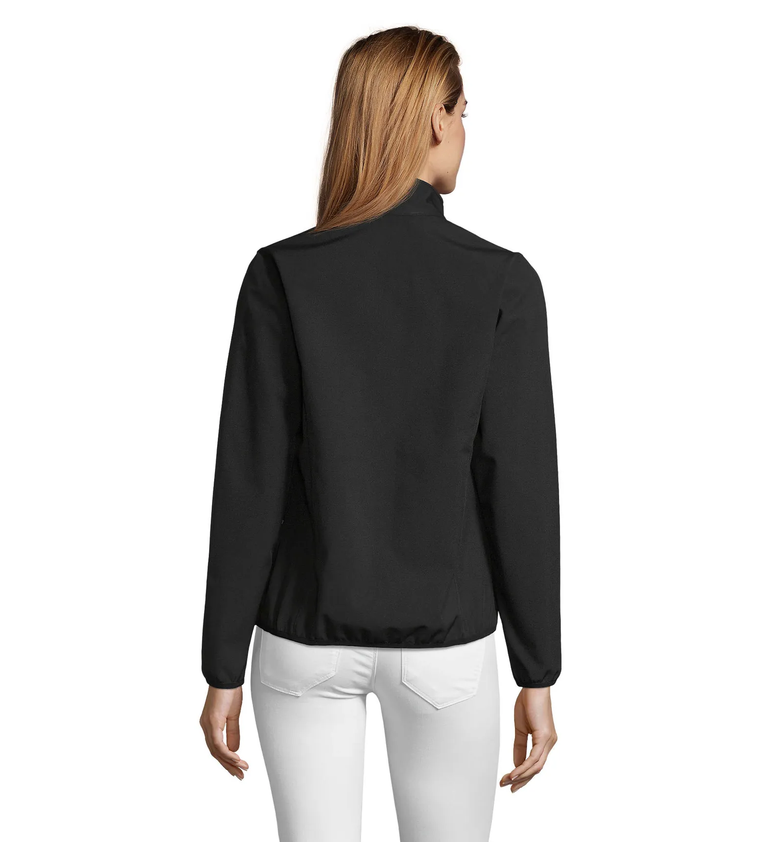 Softshell SOL'S Radian Women, Black, su modello, retro