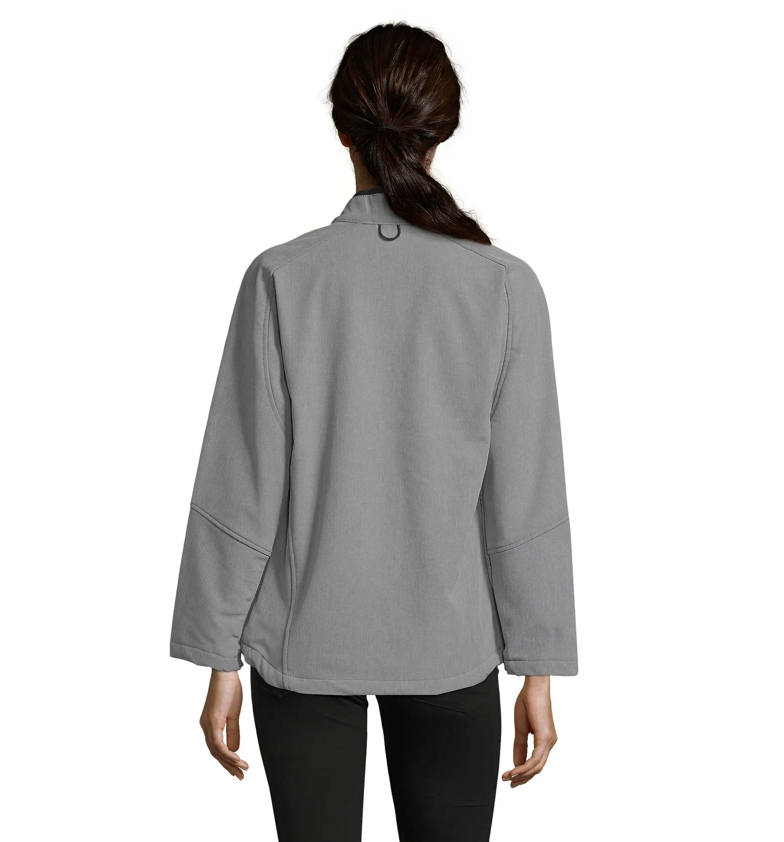 Softshell SOL'S Roxy, Grey melange, su modello, retro