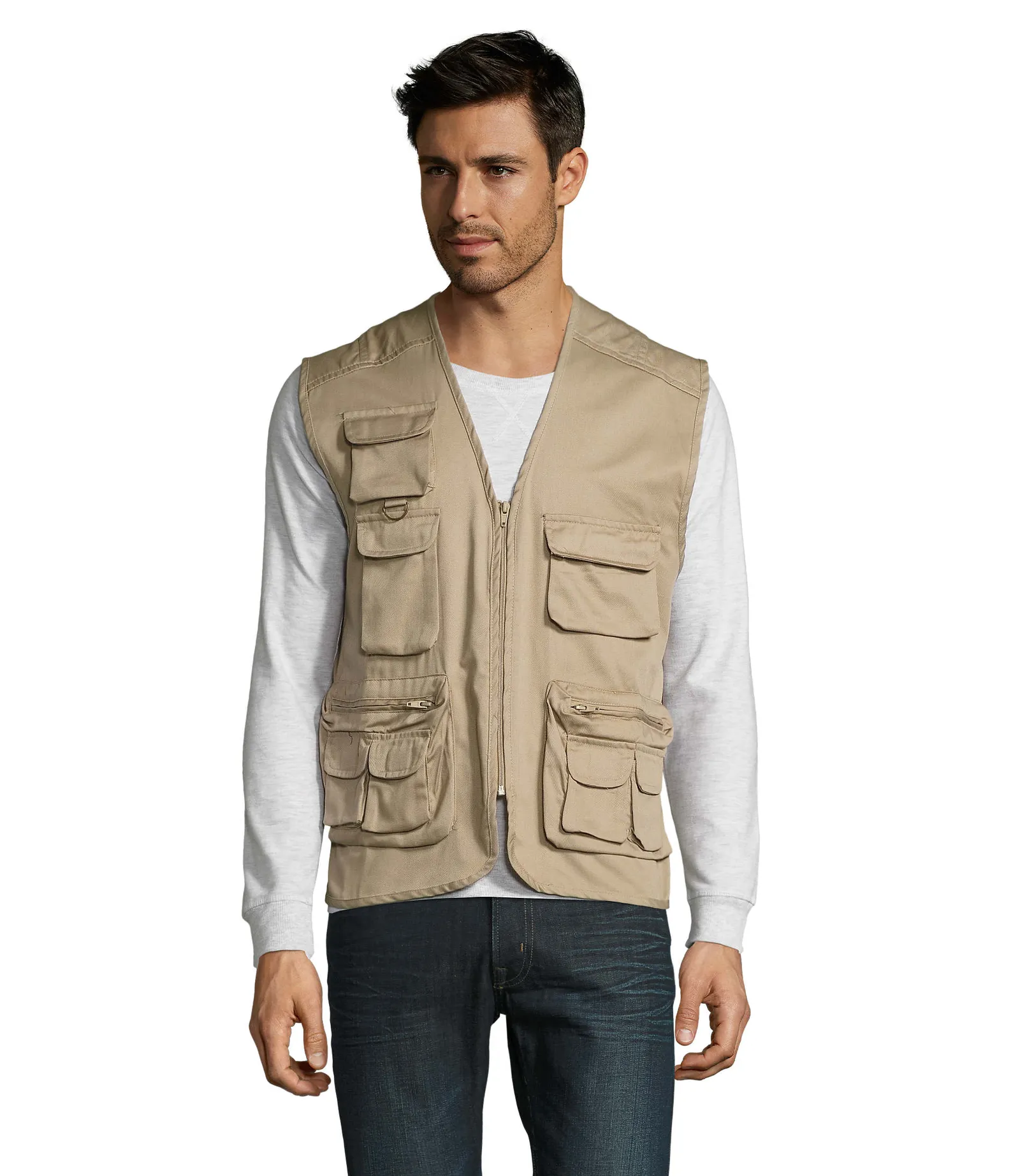 Gilet SOL'S Wild, Rope, su modello, fronte