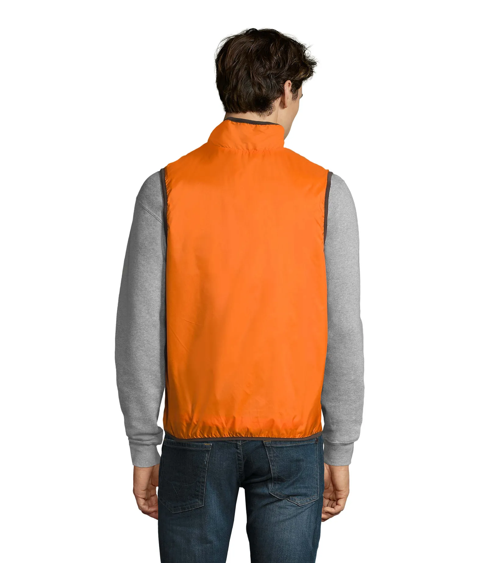 Gilet SOL'S Winner, Orange, su modello, retro