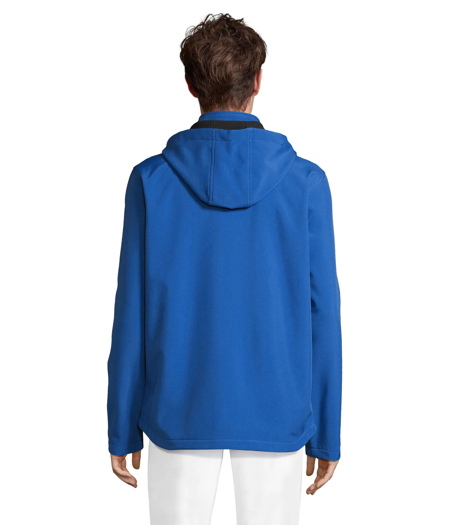 Softshell SOL'S Race Hooded Men, Royal blue, su modello, retro